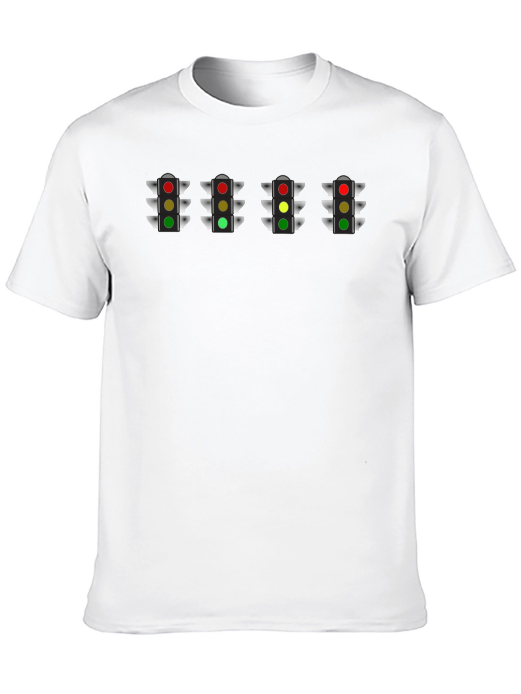 Traffic Light T-Shirt - Black Cotton Tee