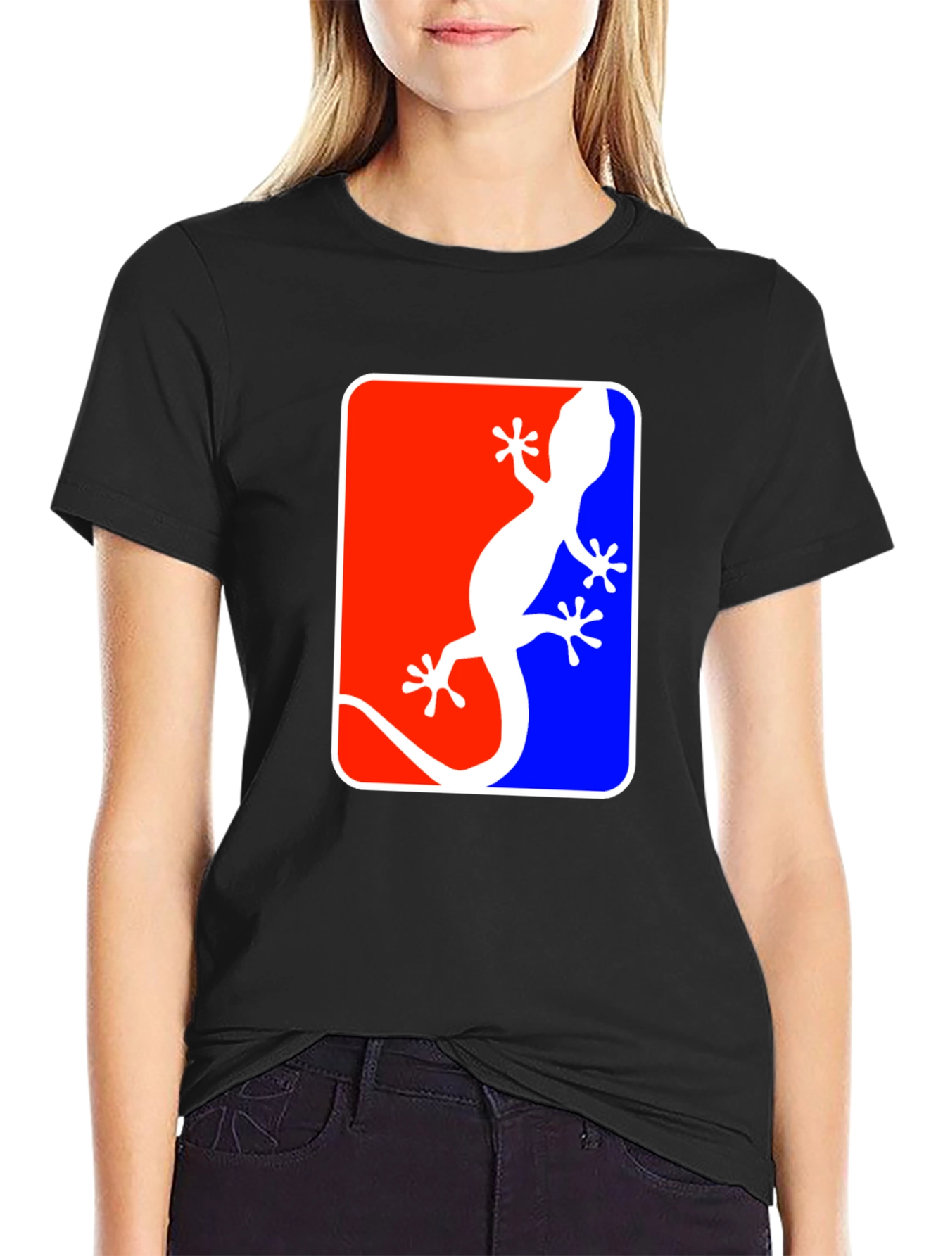 Gecko Logo T-Shirt - Red White & Blue