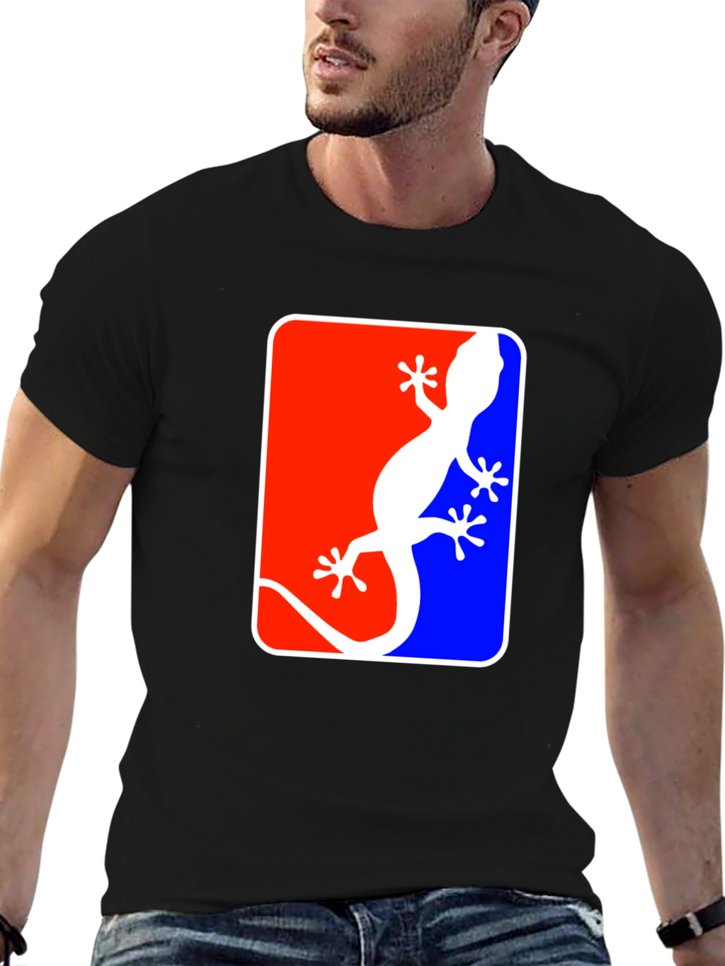 Gecko Logo T-Shirt - Red White & Blue