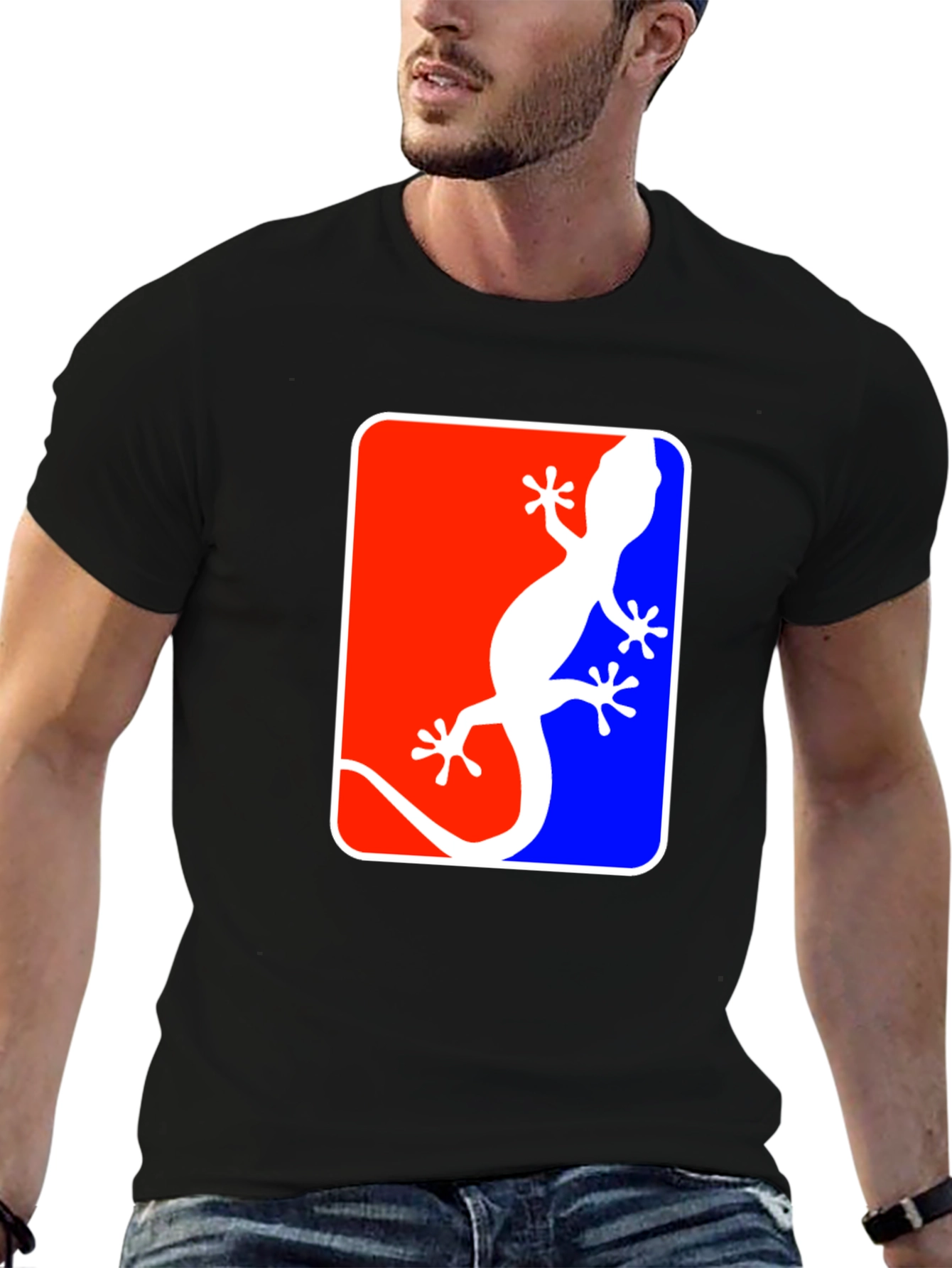 Gecko Logo T-Shirt - Red White & Blue