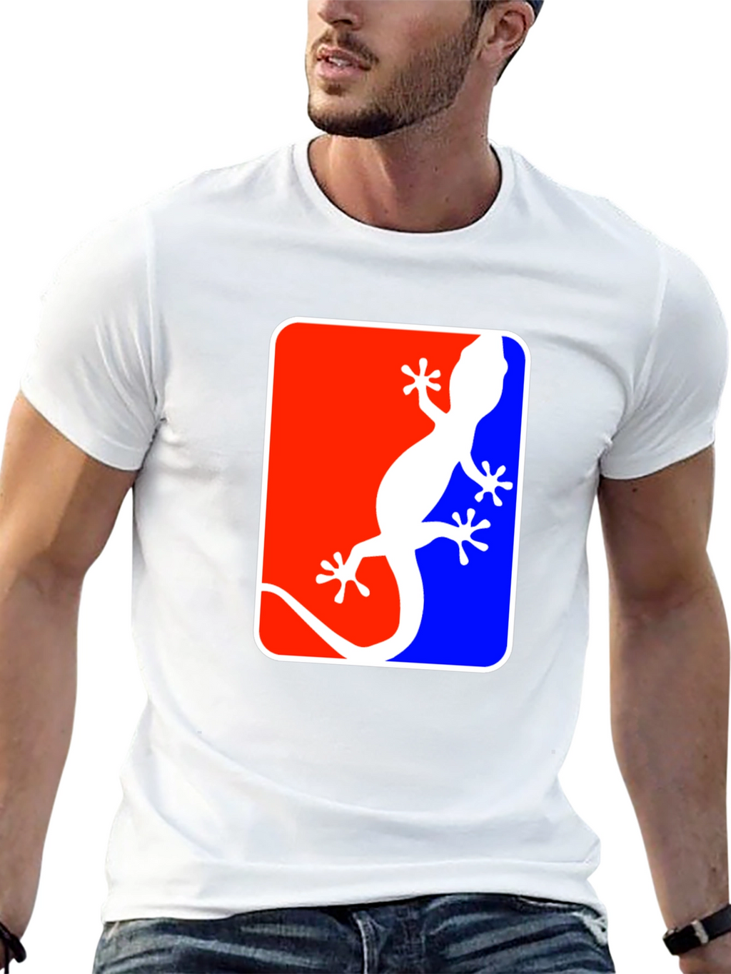 Gecko Logo T-Shirt - Red White & Blue