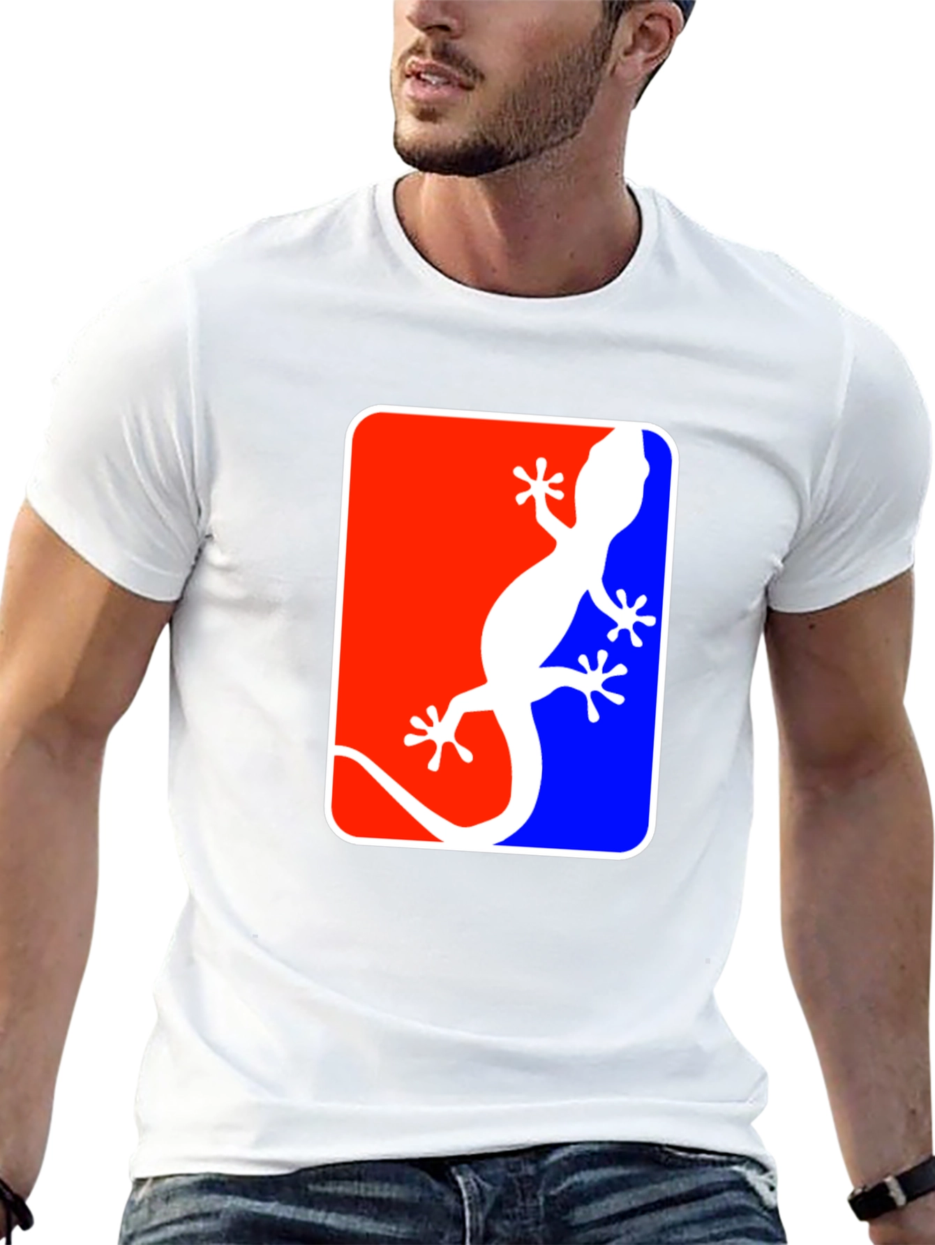 Gecko Logo T-Shirt - Red White & Blue