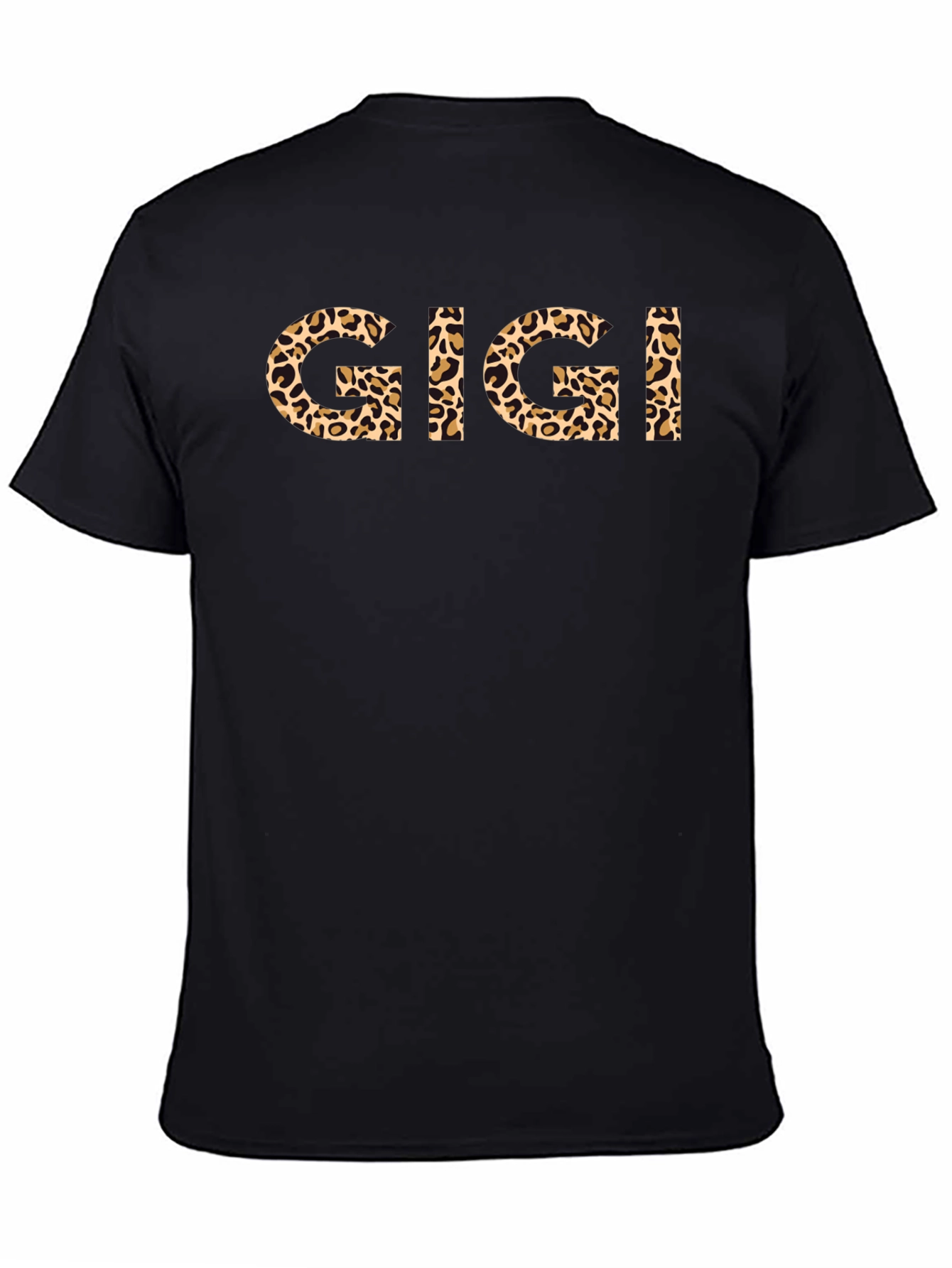Gigi Leopard Print Graphic Black T-Shirt