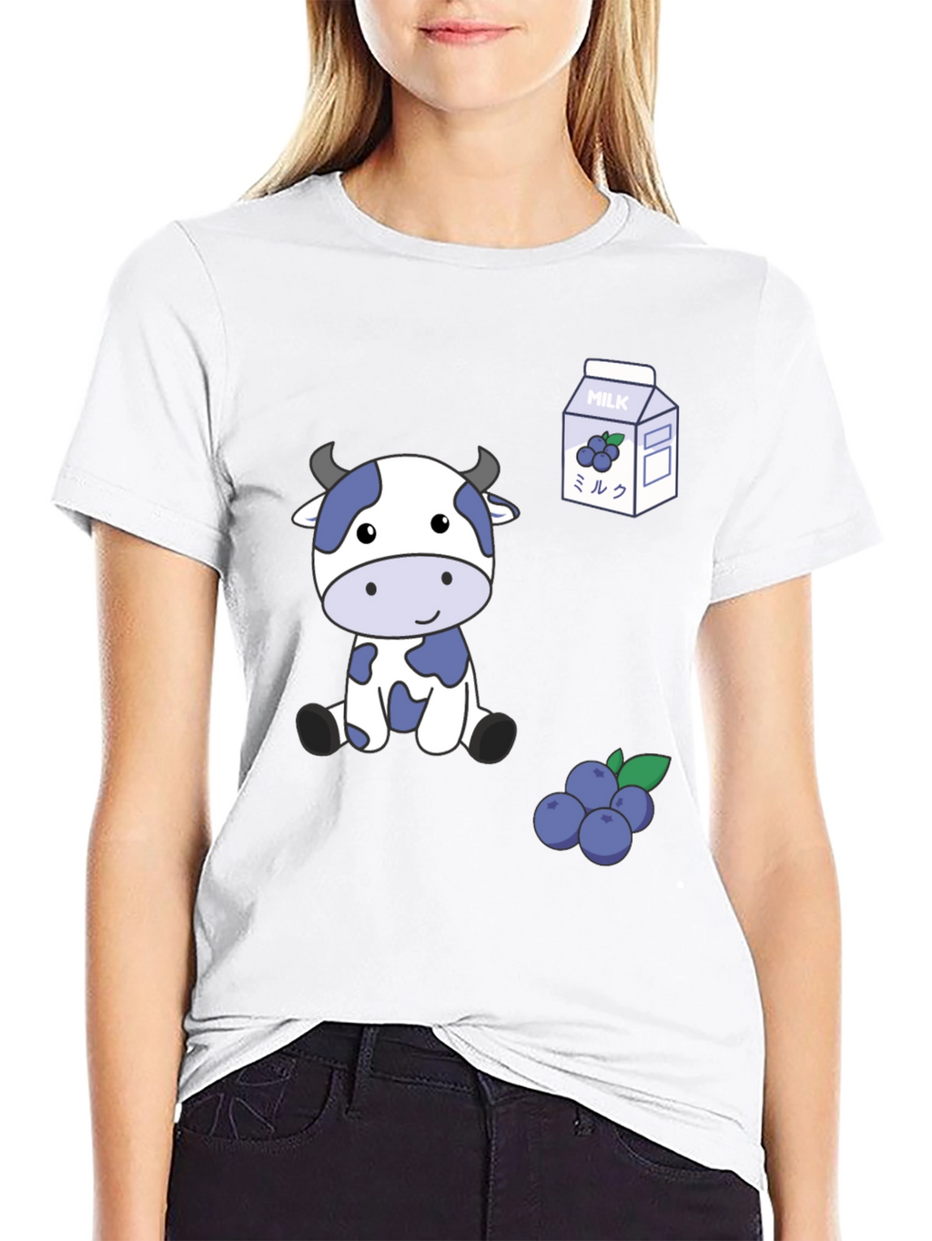 Blue Cow & Blueberry Milk T-Shirt