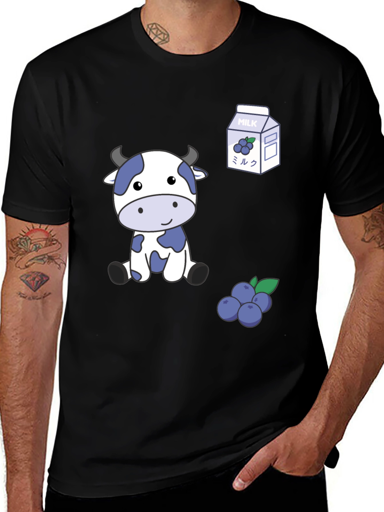 Blue Cow & Blueberry Milk T-Shirt