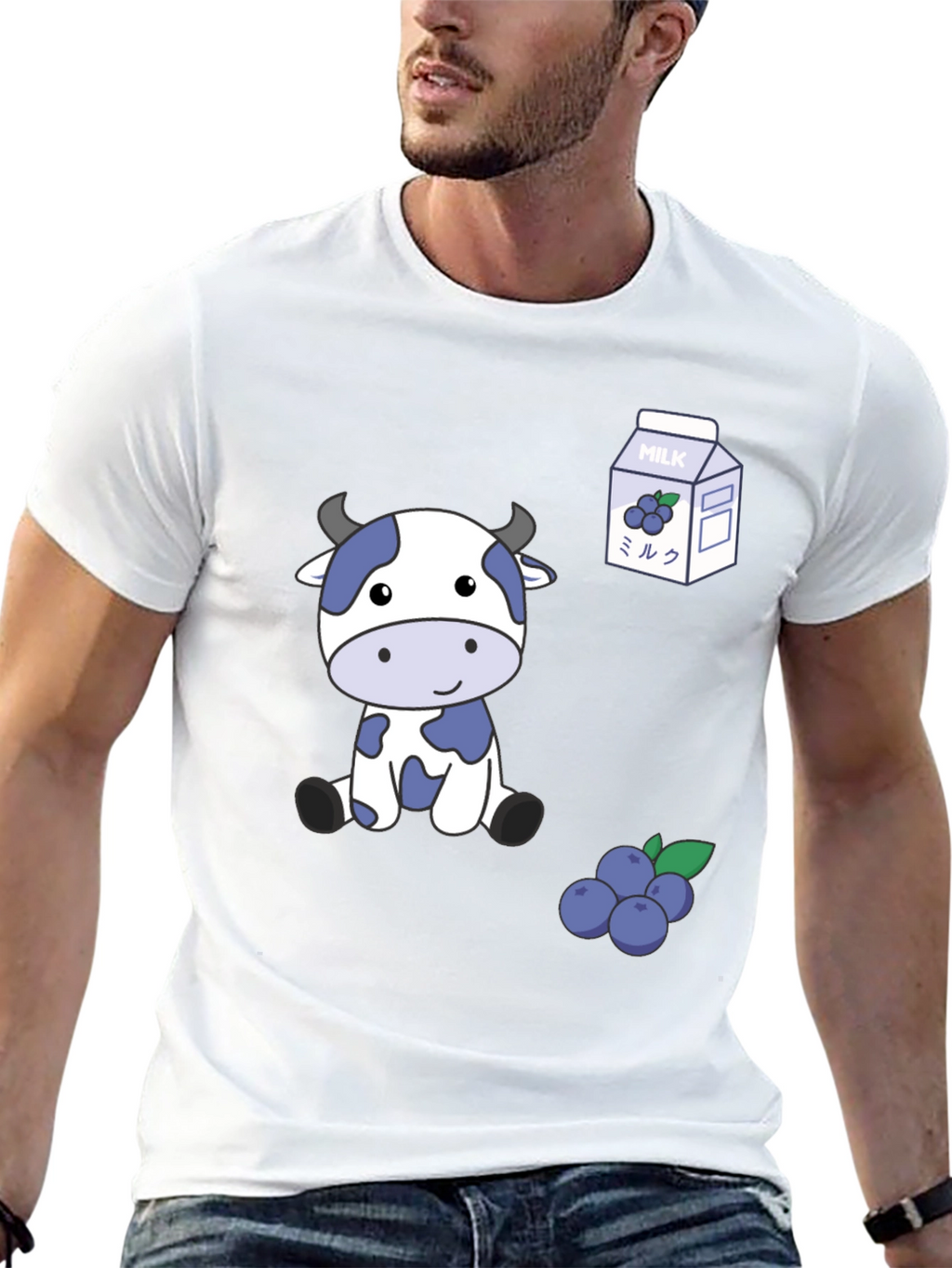 Blue Cow & Blueberry Milk T-Shirt