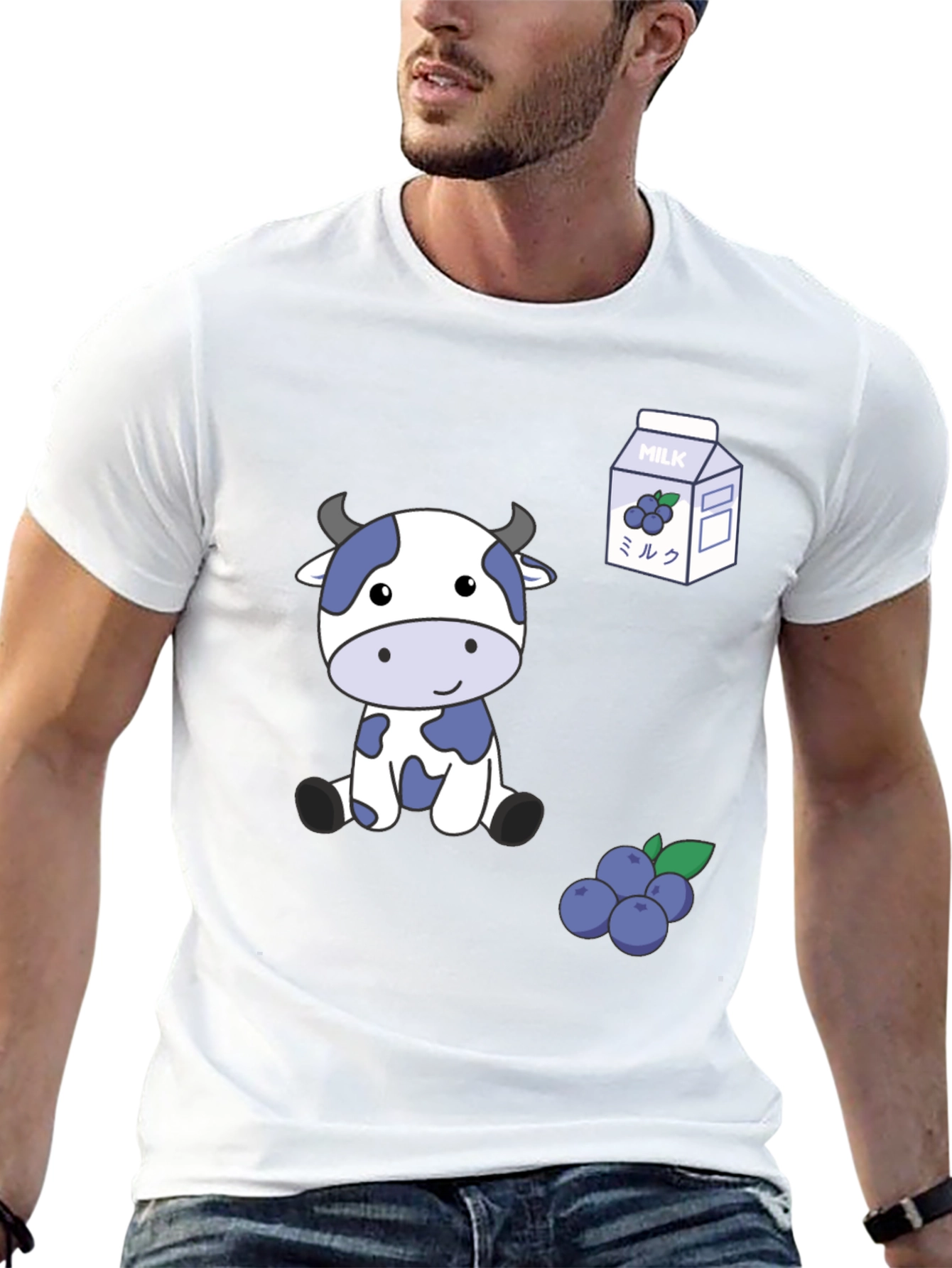 Blue Cow & Blueberry Milk T-Shirt