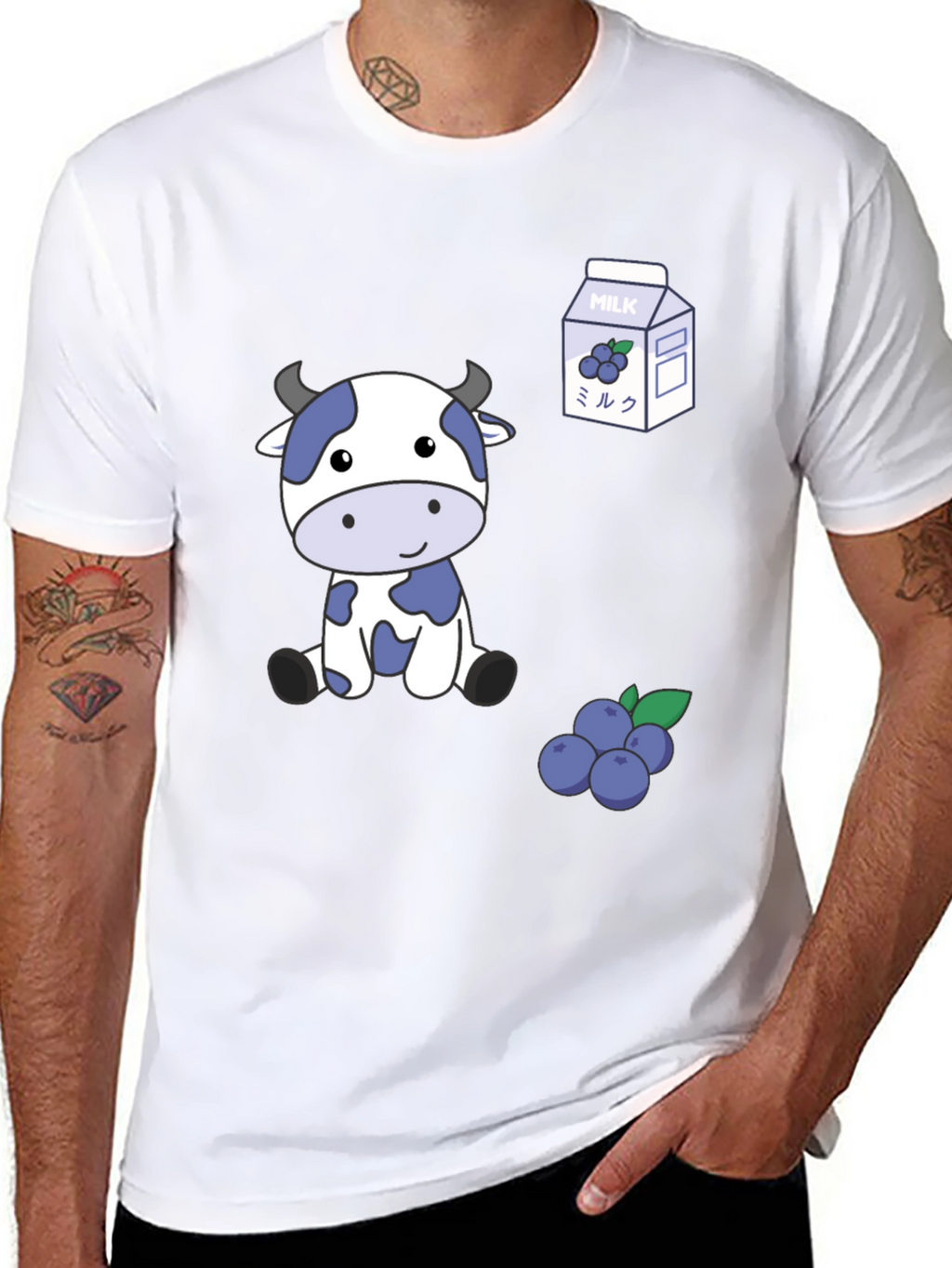 Blue Cow & Blueberry Milk T-Shirt