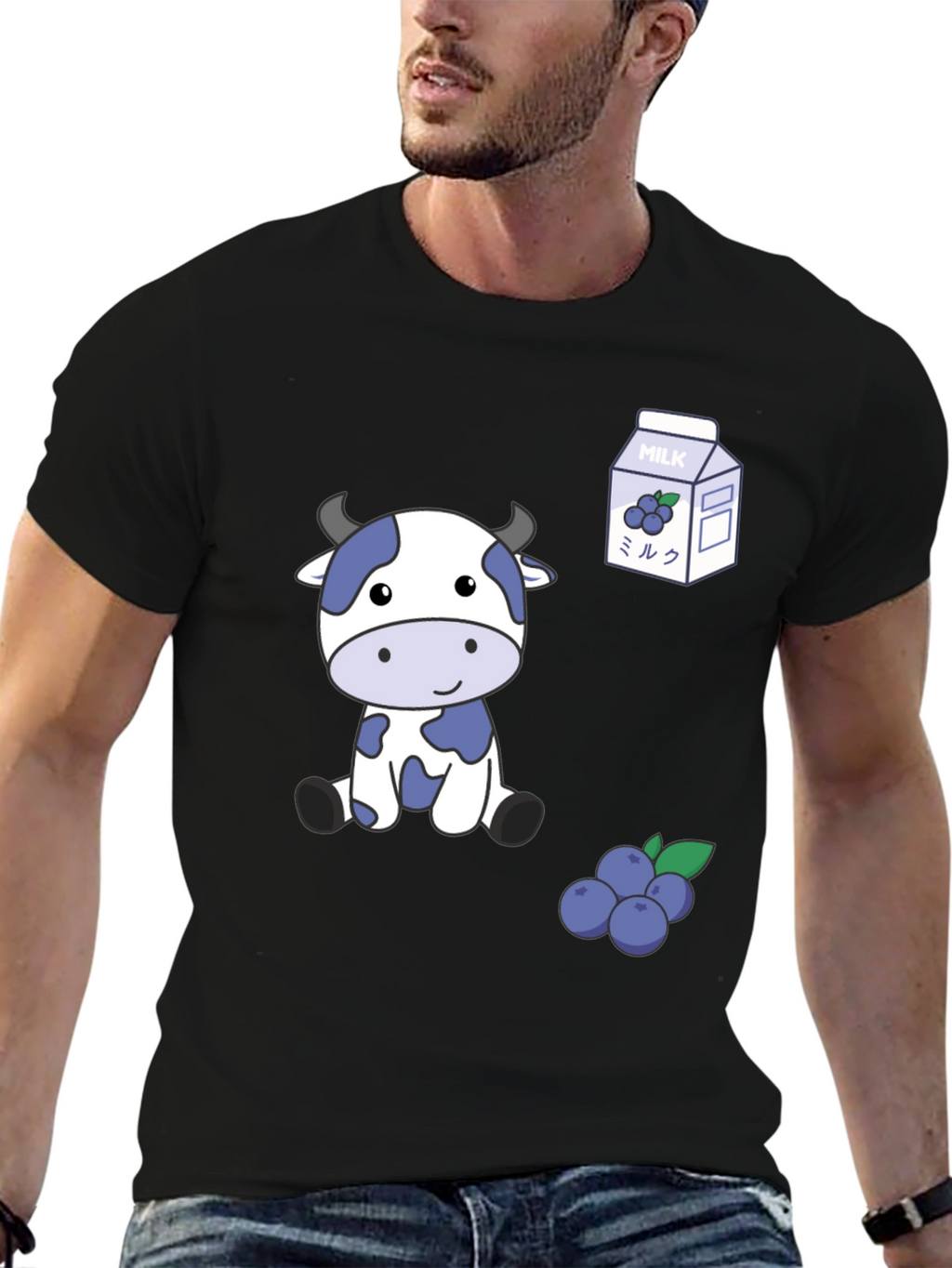 Blue Cow & Blueberry Milk T-Shirt
