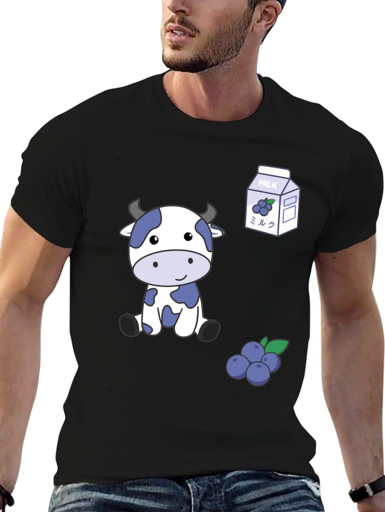 Blue Cow & Blueberry Milk T-Shirt