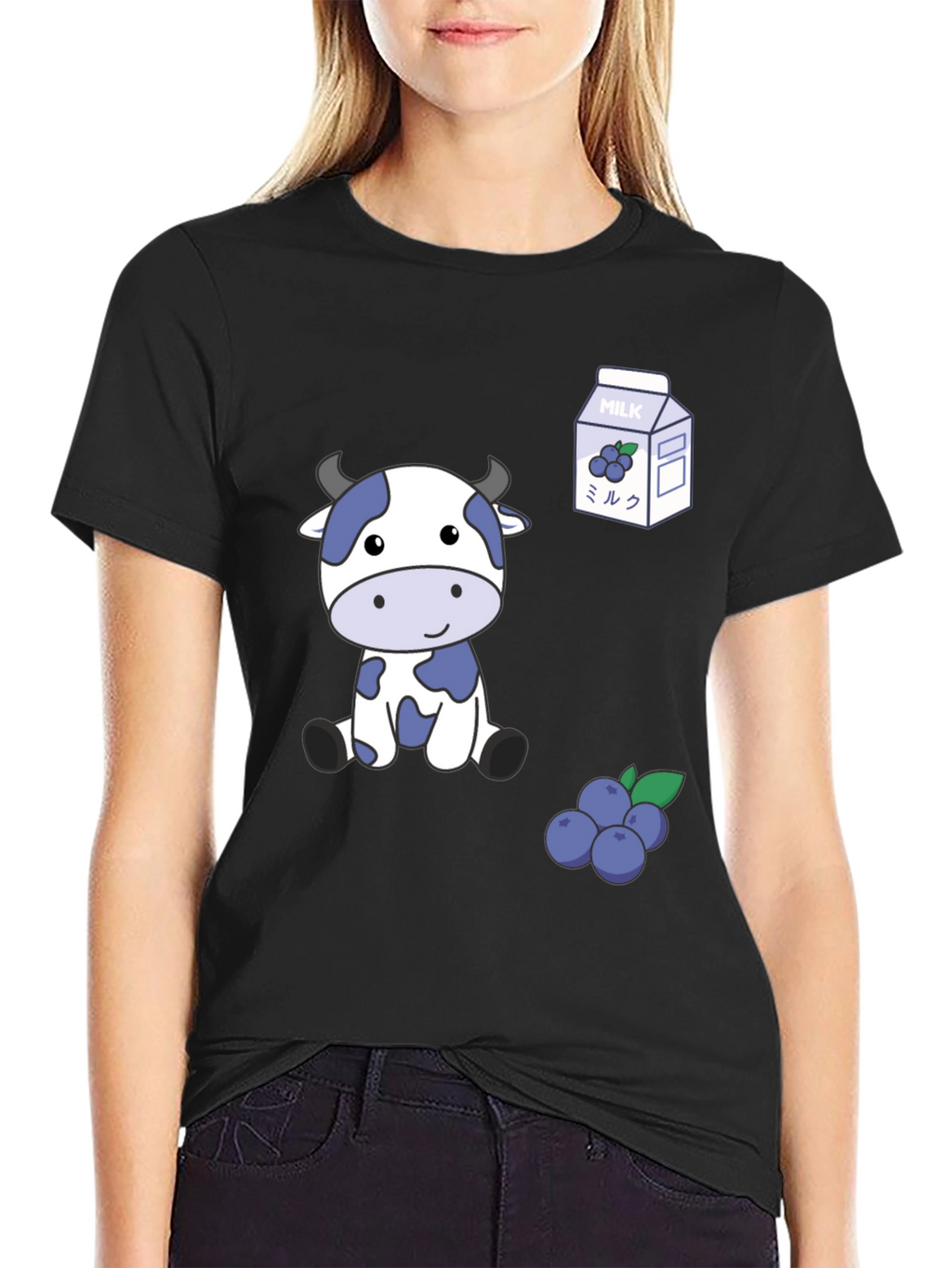 Blue Cow & Blueberry Milk T-Shirt