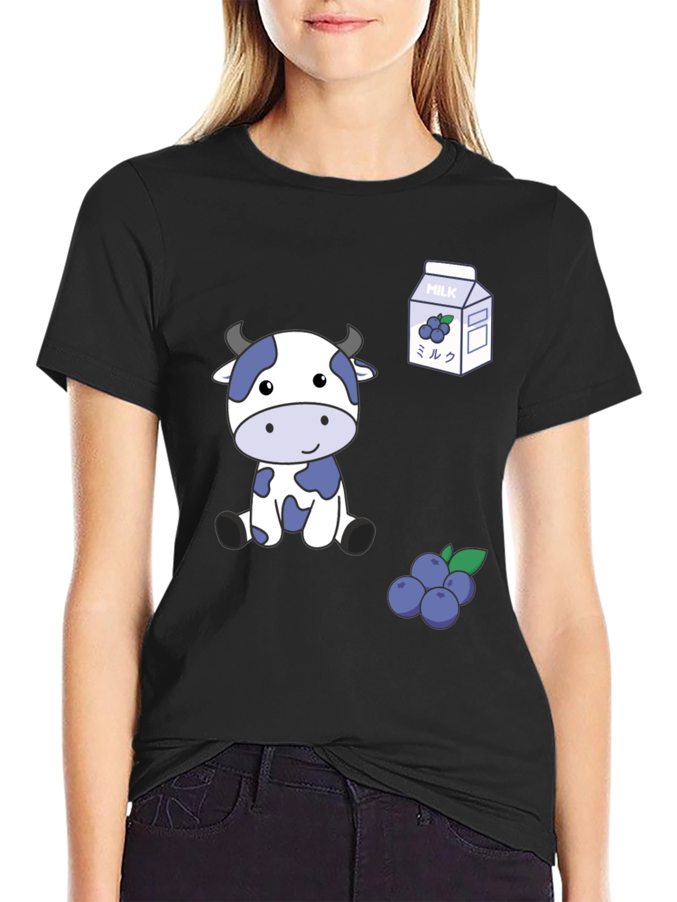 Blue Cow & Blueberry Milk T-Shirt