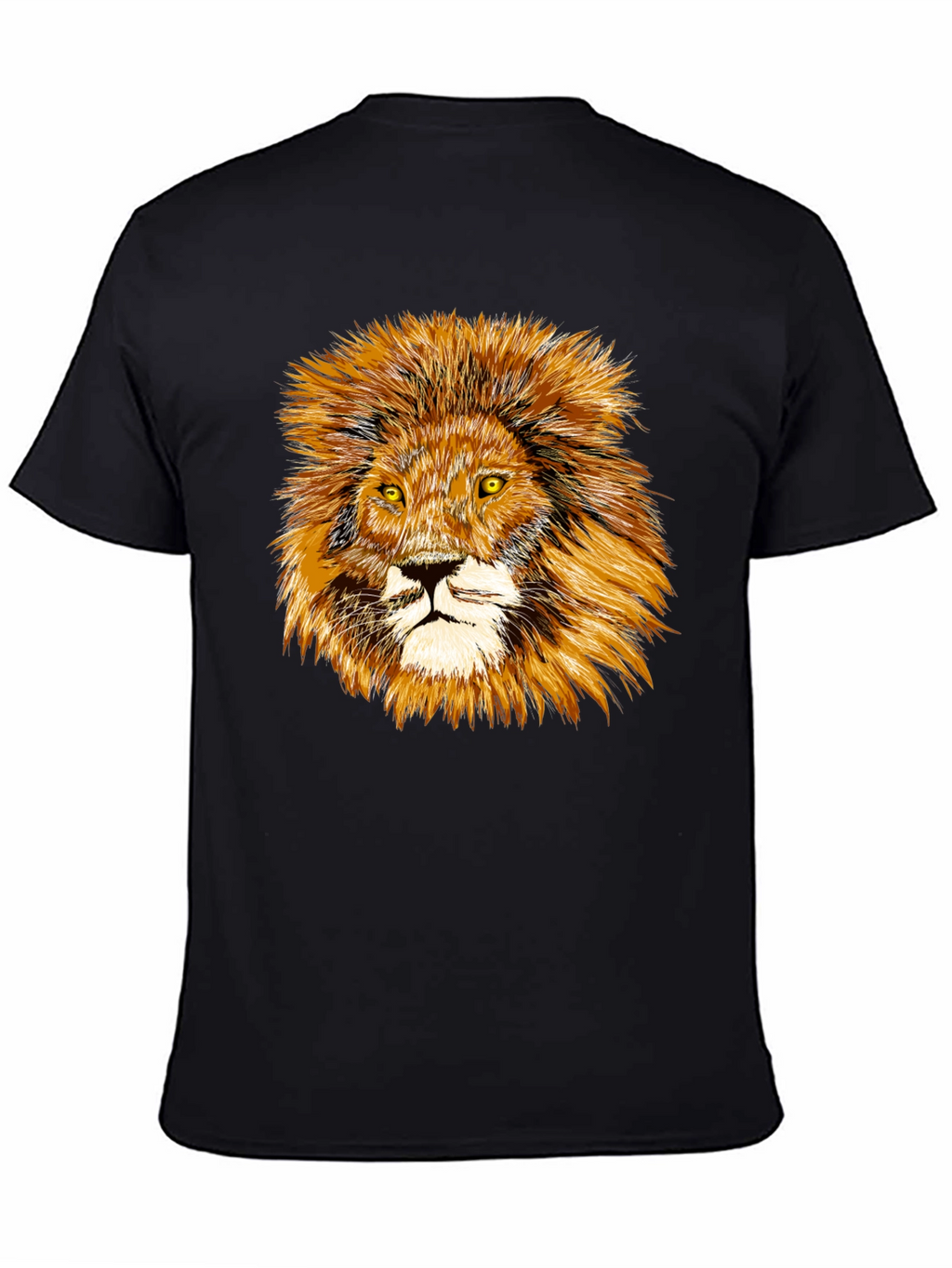 Lion Graphic Tee - Black Cotton Comfort