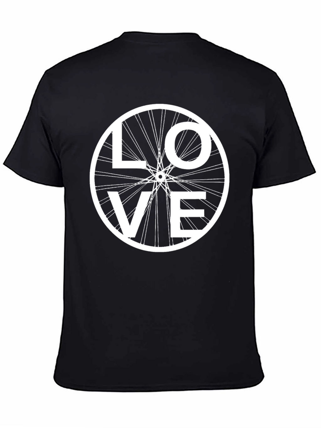 Cycling Love Graphic Tee - Bicycle Wheel Heart