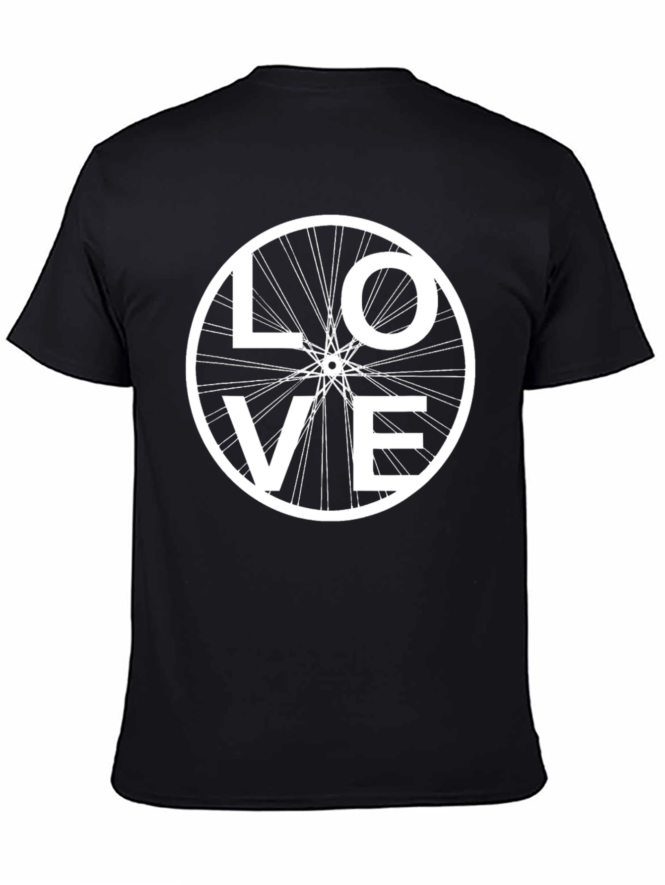 Cycling Love Graphic Tee - Bicycle Wheel Heart