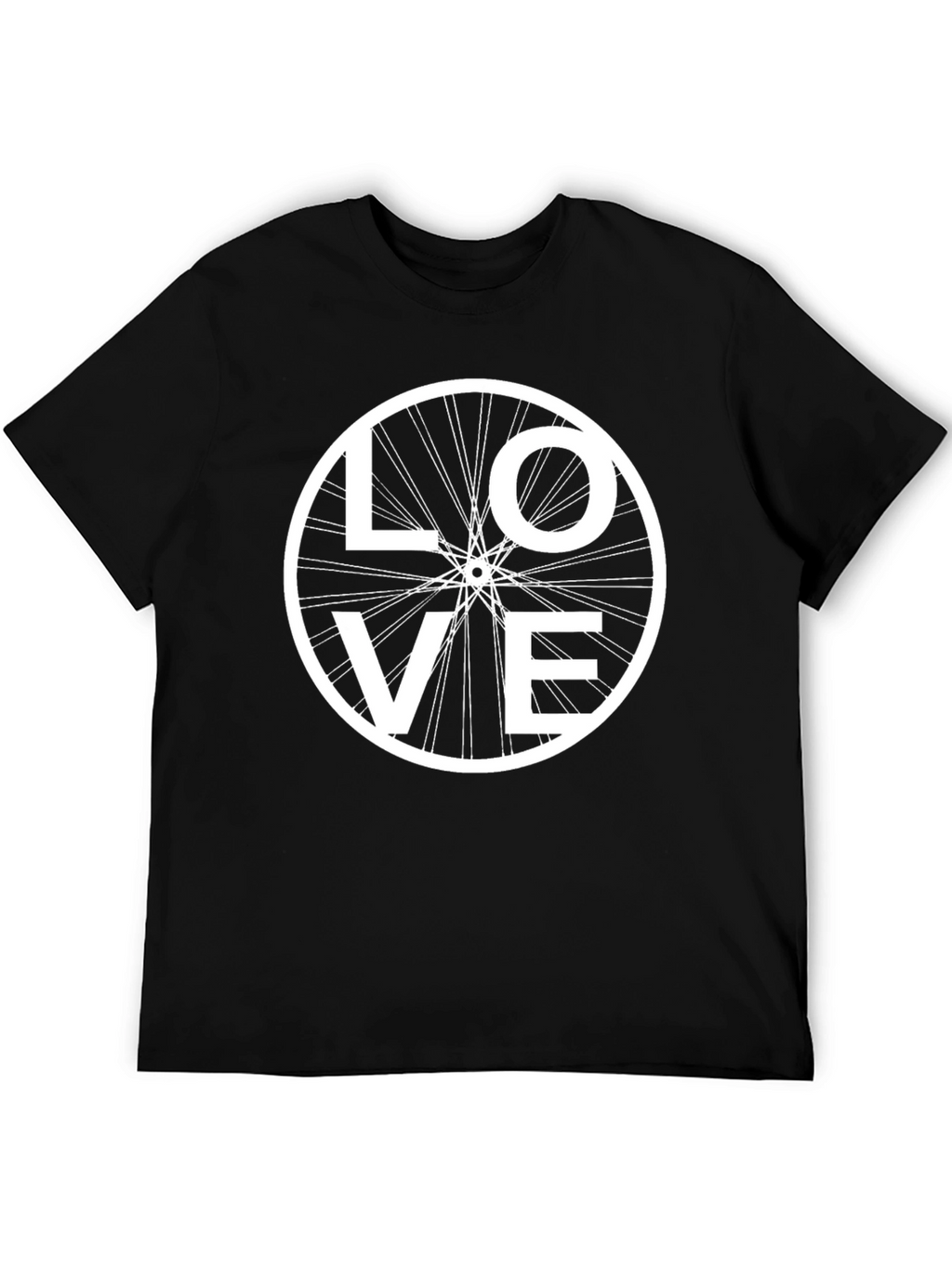 Cycling Love Graphic Tee - Bicycle Wheel Heart