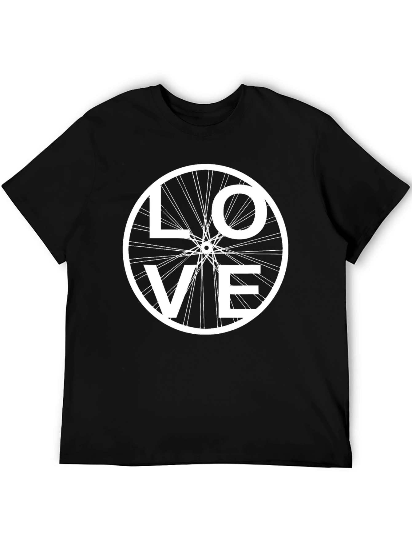 Cycling Love Graphic Tee - Bicycle Wheel Heart