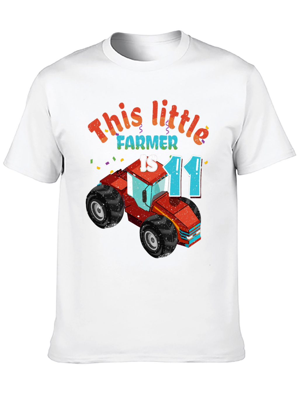 This Little Farmer is 11 Black T-Shirt