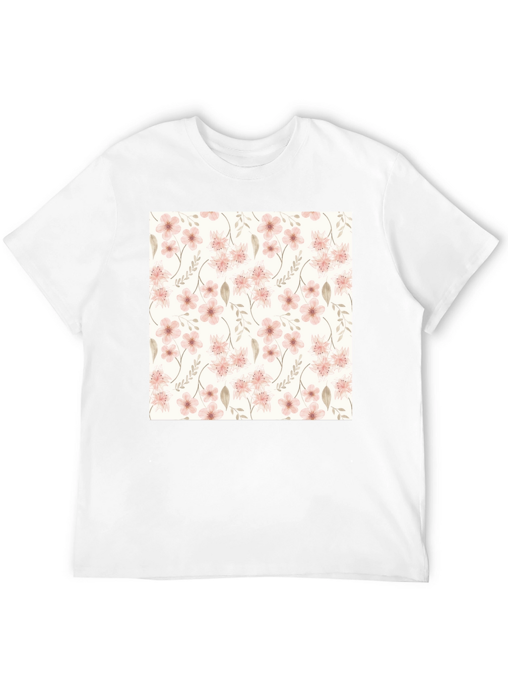 Floral Pattern Black T-Shirt - Stylish Casual Wear
