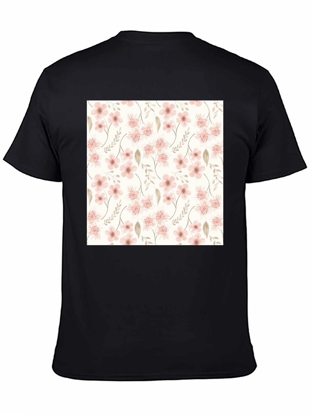 Floral Pattern Black T-Shirt - Stylish Casual Wear