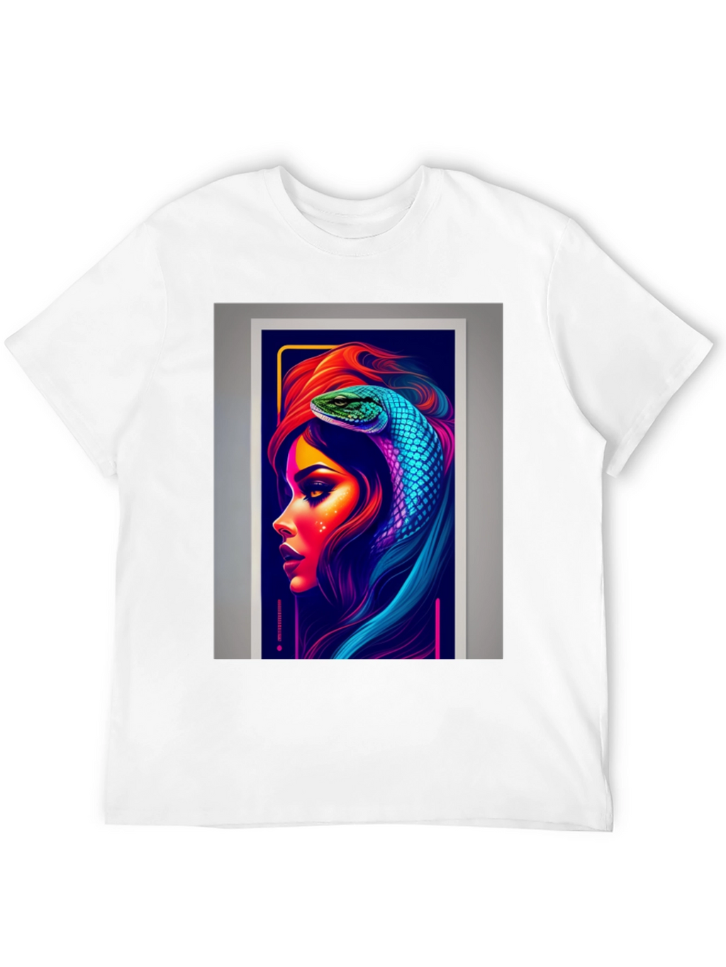 Neon Snake Woman Graphic Tee - Stylish & Unique
