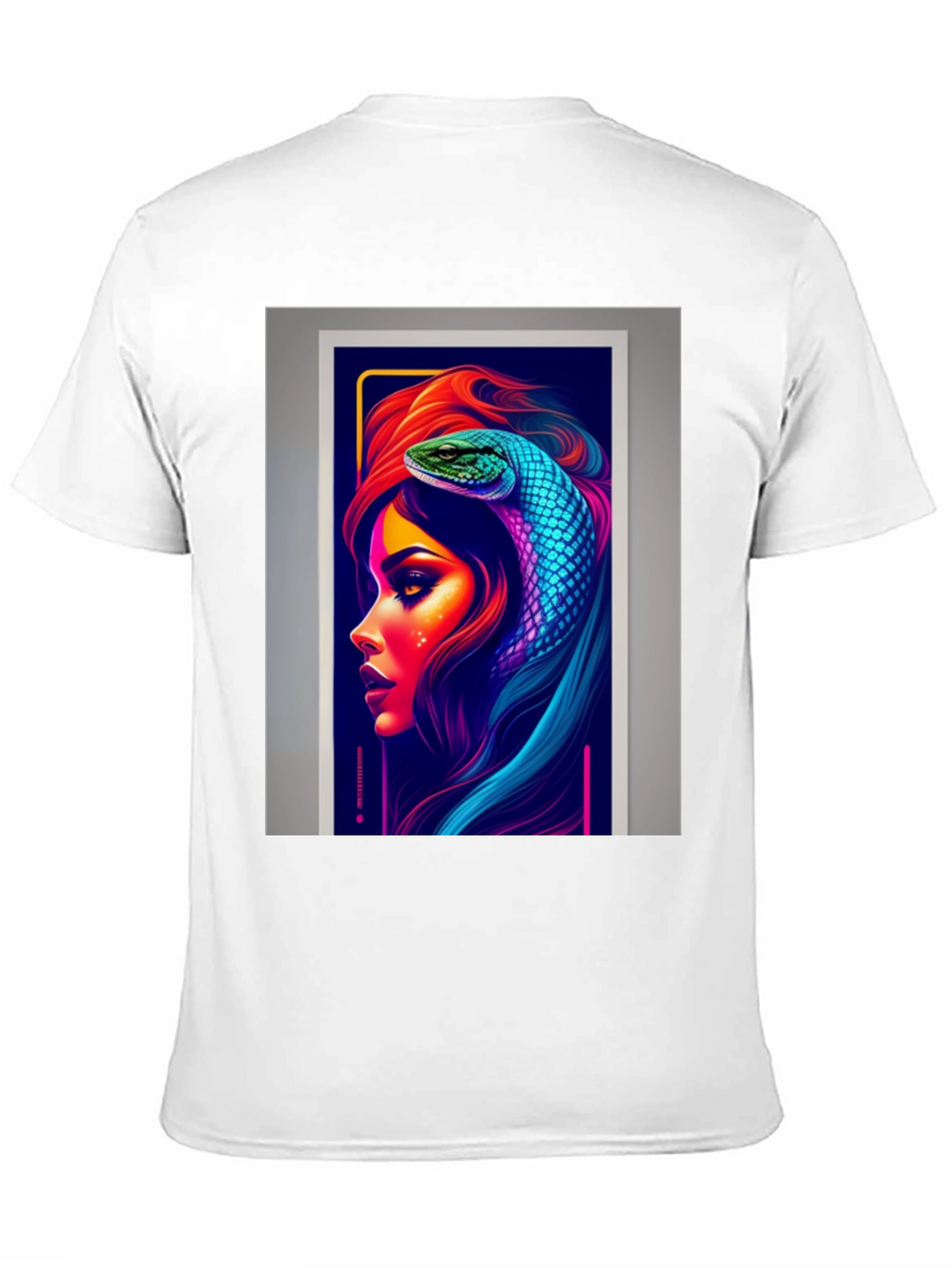 Neon Snake Woman Graphic Tee - Stylish & Unique