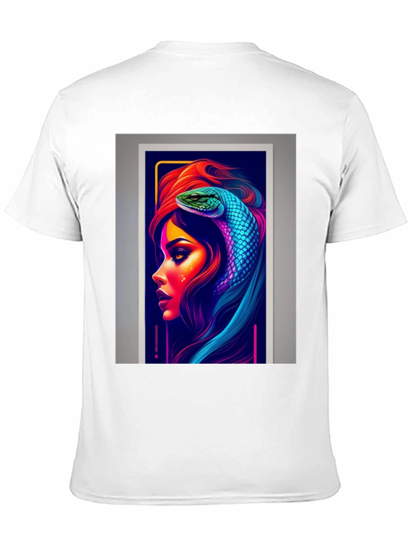 Neon Snake Woman Graphic Tee - Stylish & Unique