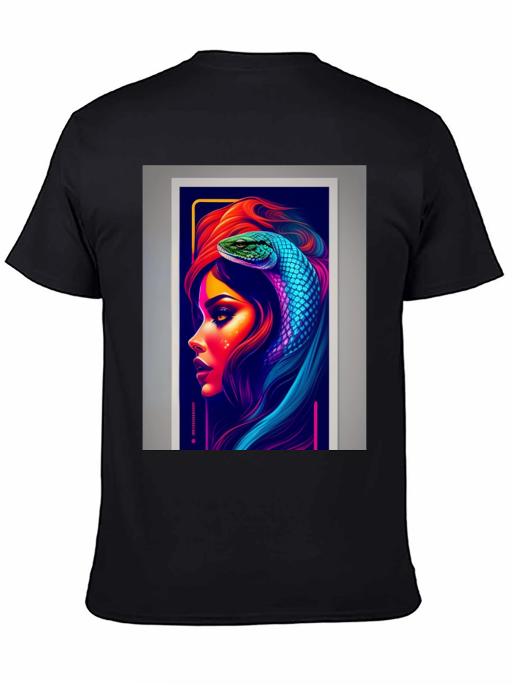 Neon Snake Woman Graphic Tee - Stylish & Unique