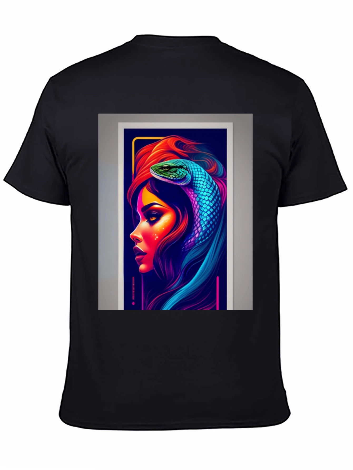 Neon Snake Woman Graphic Tee - Stylish & Unique