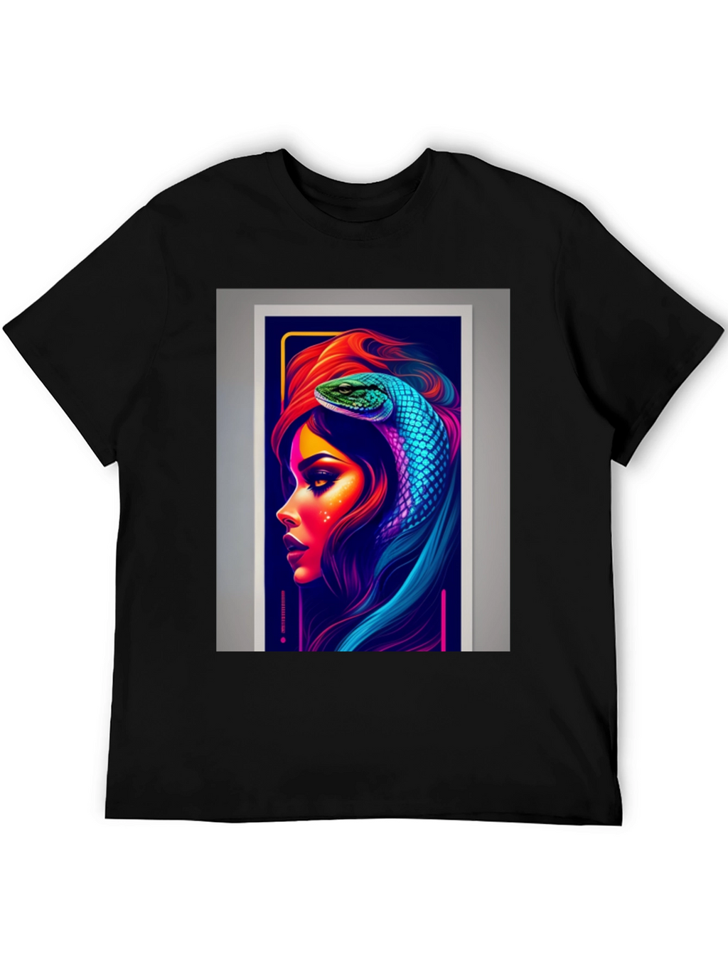 Neon Snake Woman Graphic Tee - Stylish & Unique