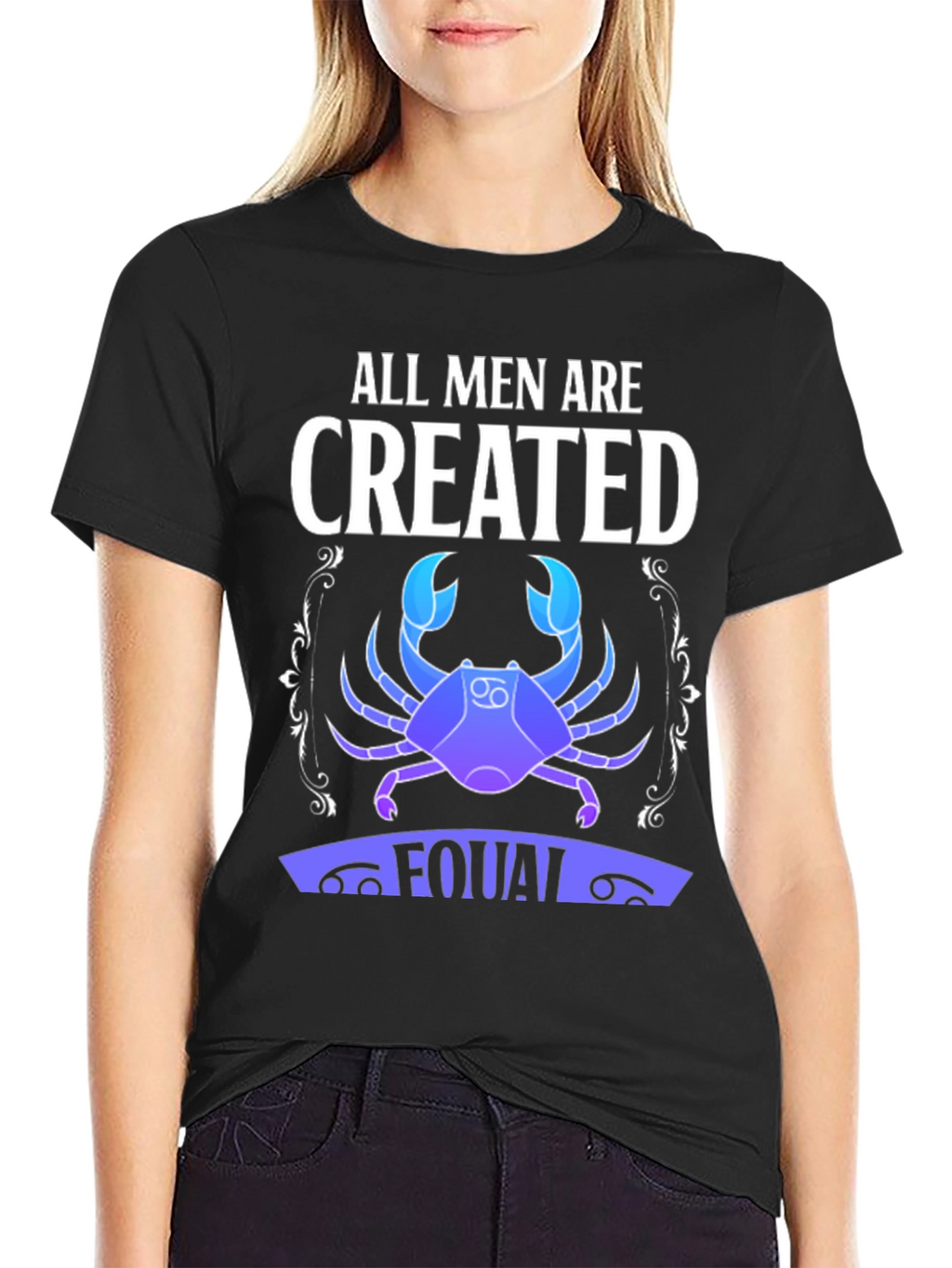 All Men Are Created Equal Zodiac Cancer T-Shirt