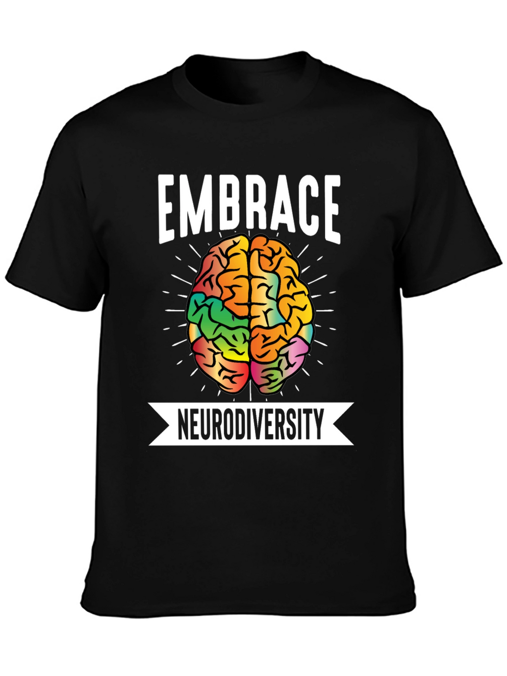 Embrace Neurodiversity T-Shirt Brain Graphic Tee