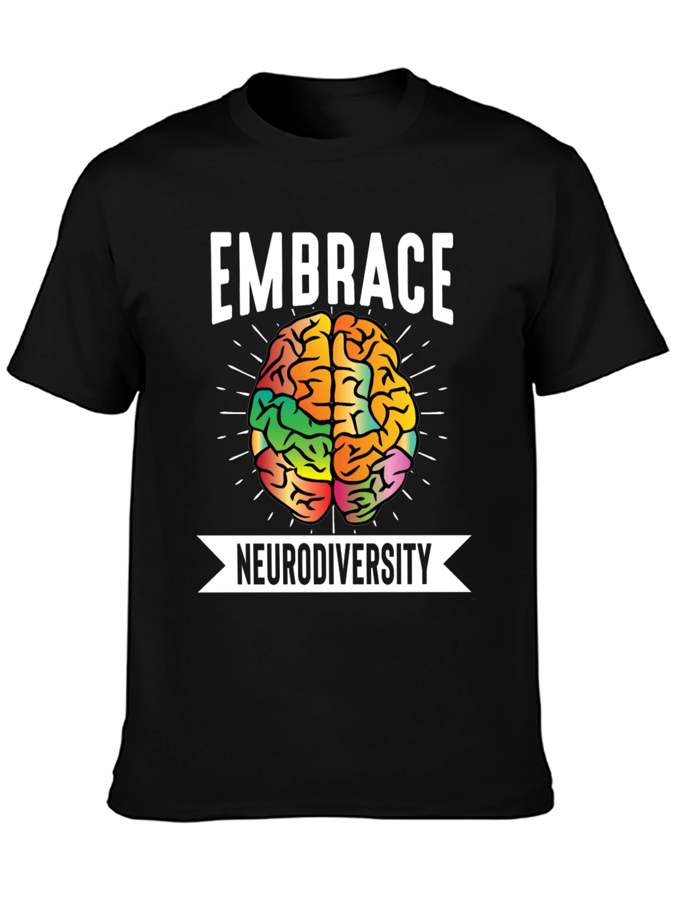 Embrace Neurodiversity T-Shirt Brain Graphic Tee
