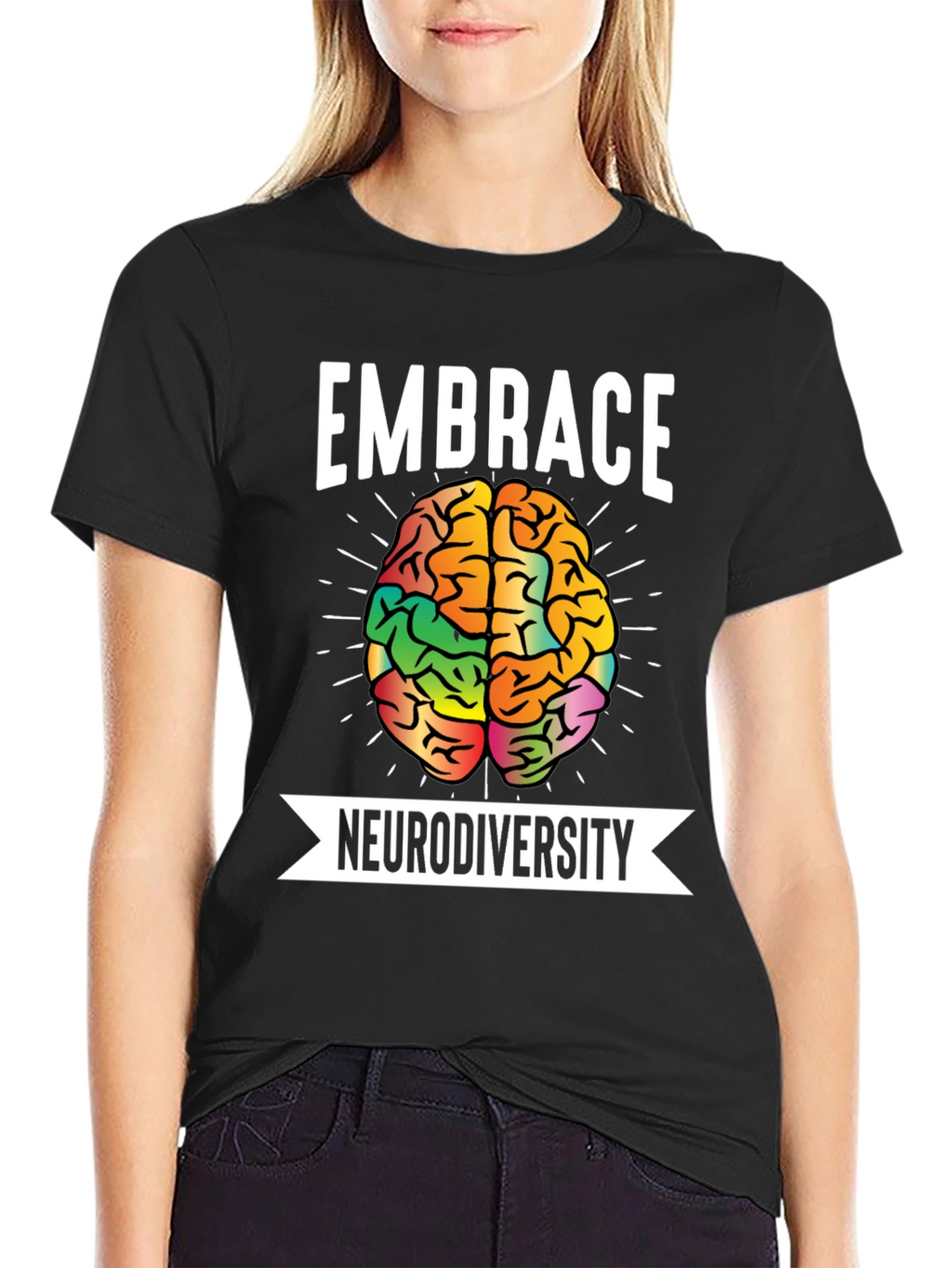 Embrace Neurodiversity T-Shirt Brain Graphic Tee