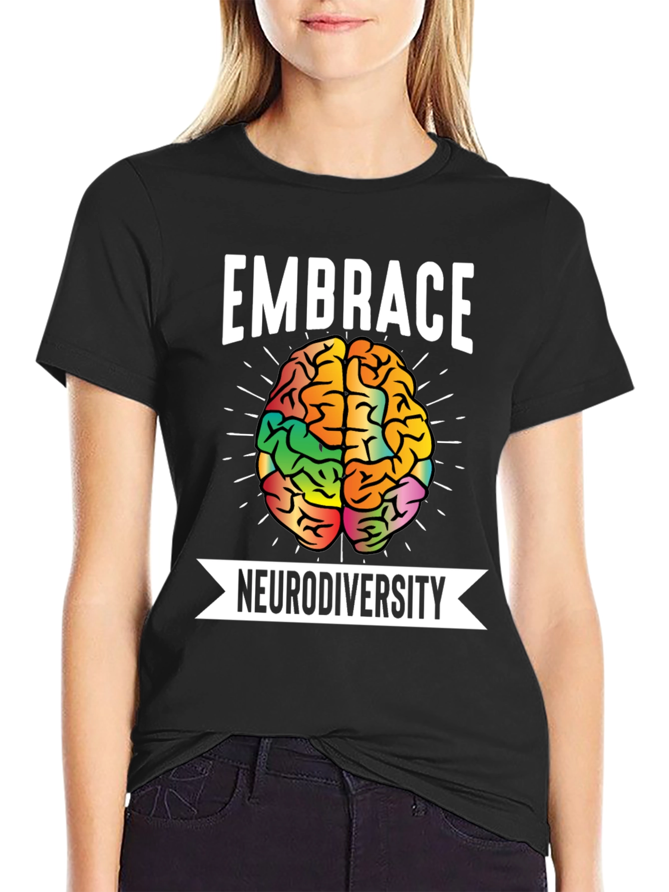 Embrace Neurodiversity T-Shirt Brain Graphic Tee