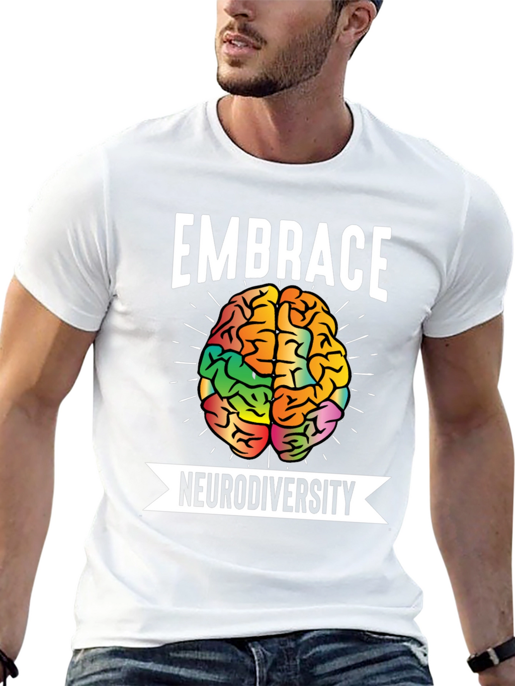 Embrace Neurodiversity T-Shirt Brain Graphic Tee