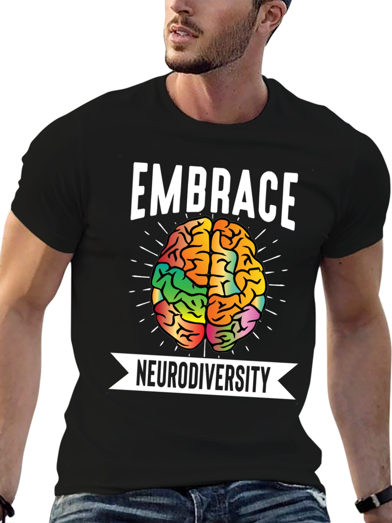 Embrace Neurodiversity T-Shirt Brain Graphic Tee