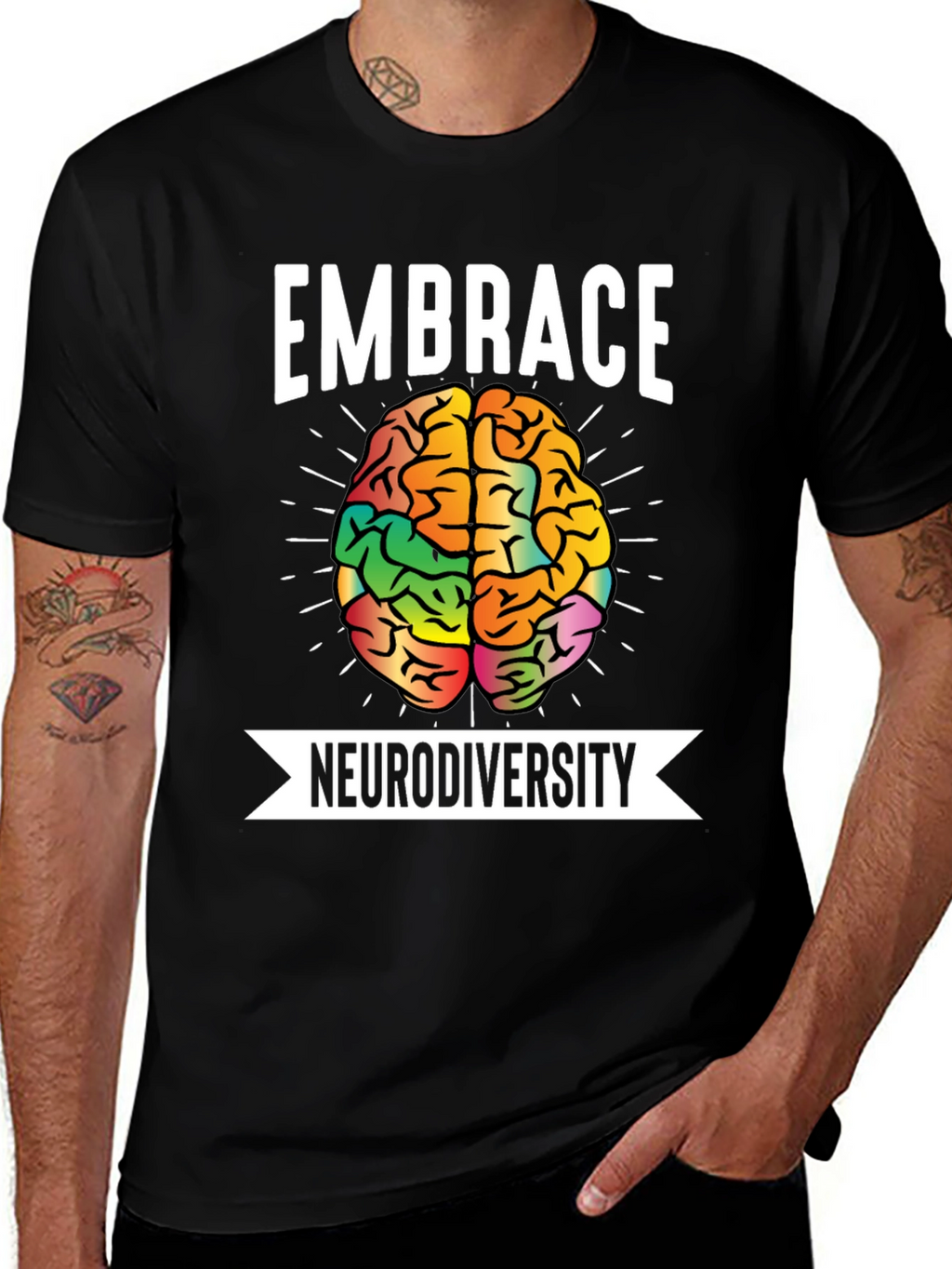 Embrace Neurodiversity T-Shirt Brain Graphic Tee