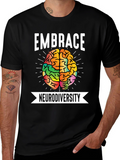 Embrace Neurodiversity T-Shirt Brain Graphic Tee