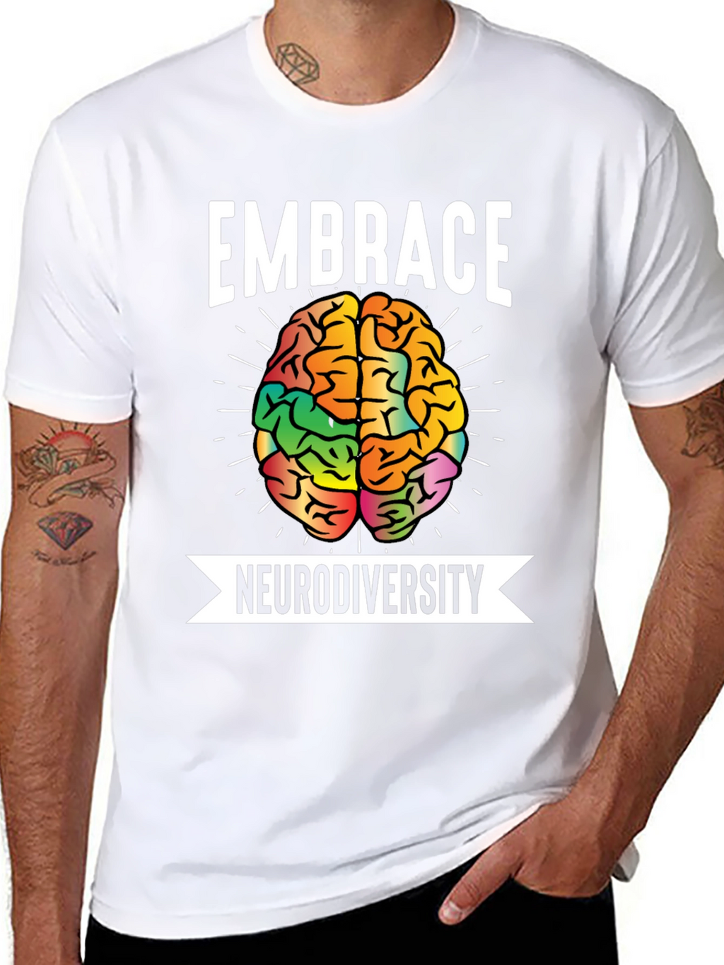 Embrace Neurodiversity T-Shirt Brain Graphic Tee