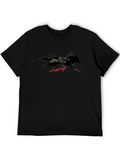 Jumping Wolf Graphic Tee - Black