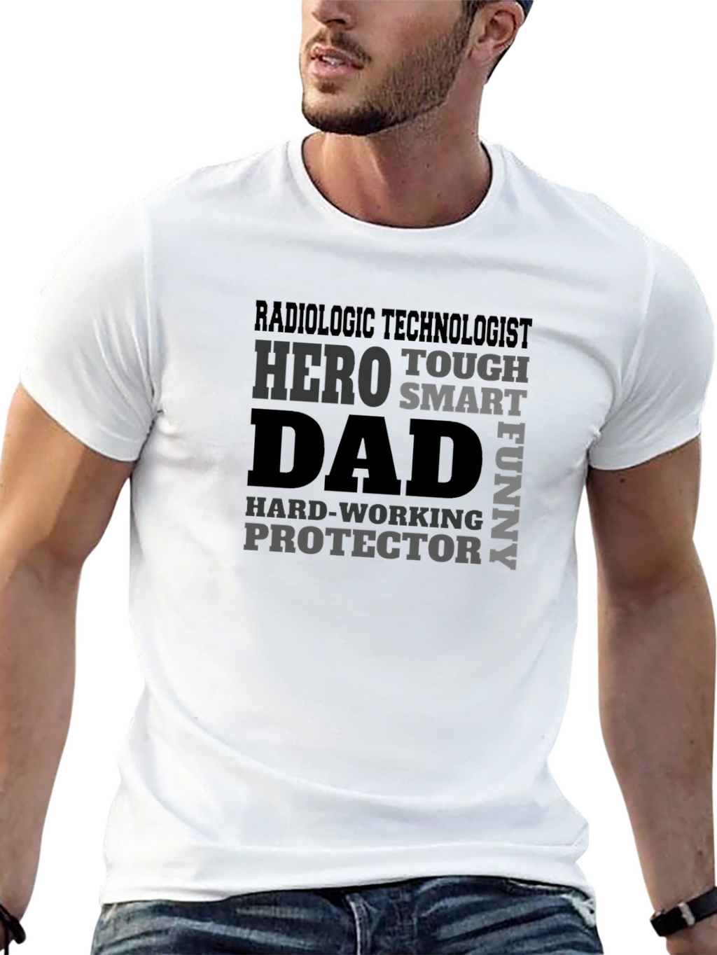 Radiologic Technologist Dad T-Shirt: Hero Protector Funny