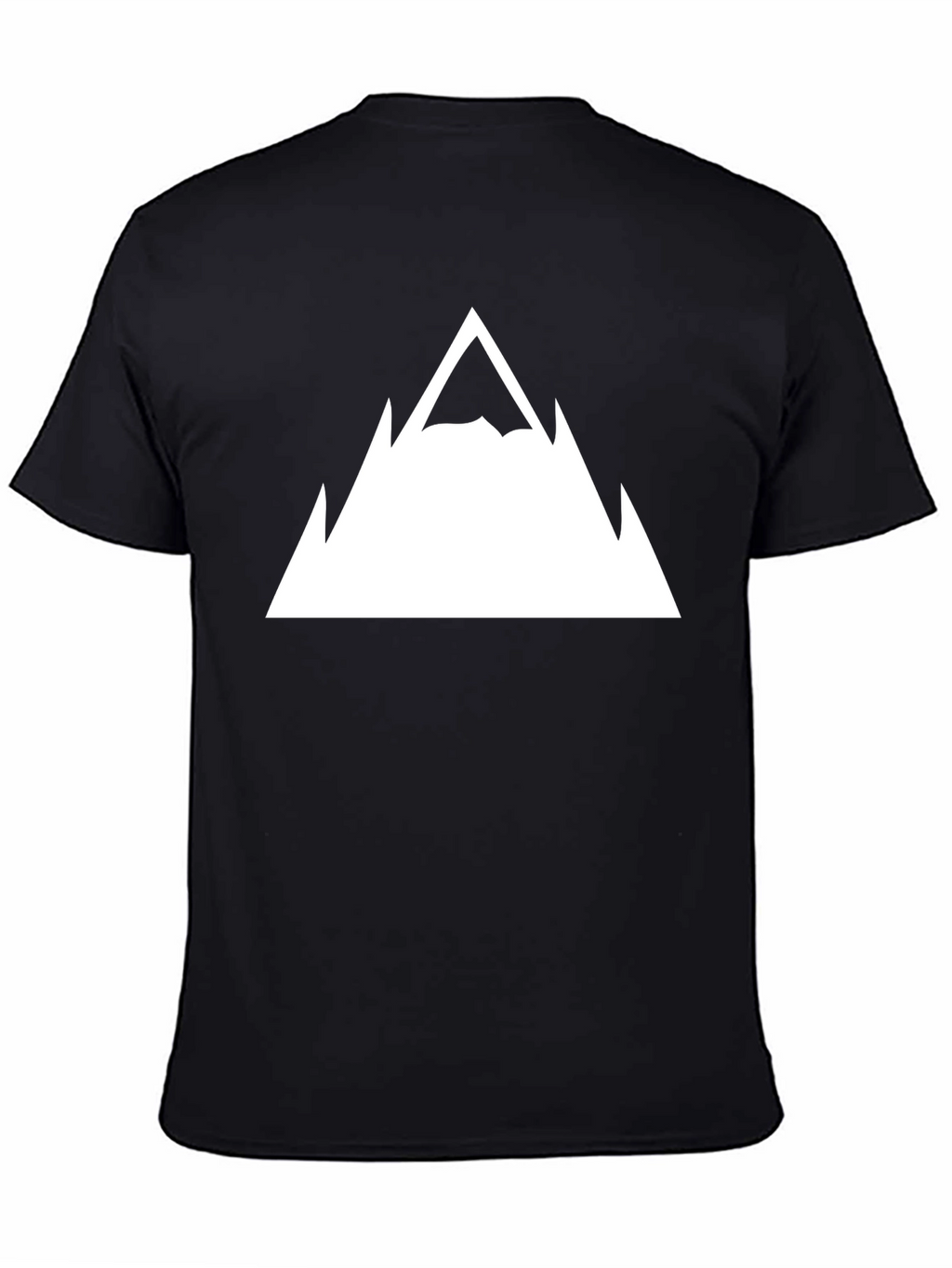 Mountain Peak Graphic Tee - Black Cotton T-Shirt