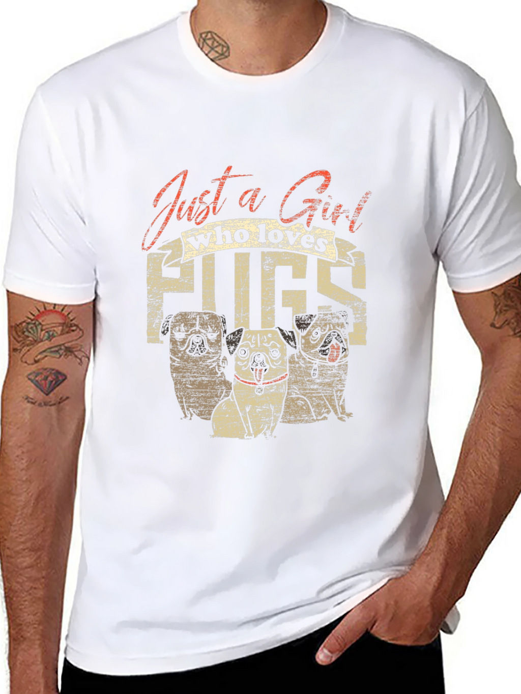 Just a Girl Who Loves Pugs T-Shirt