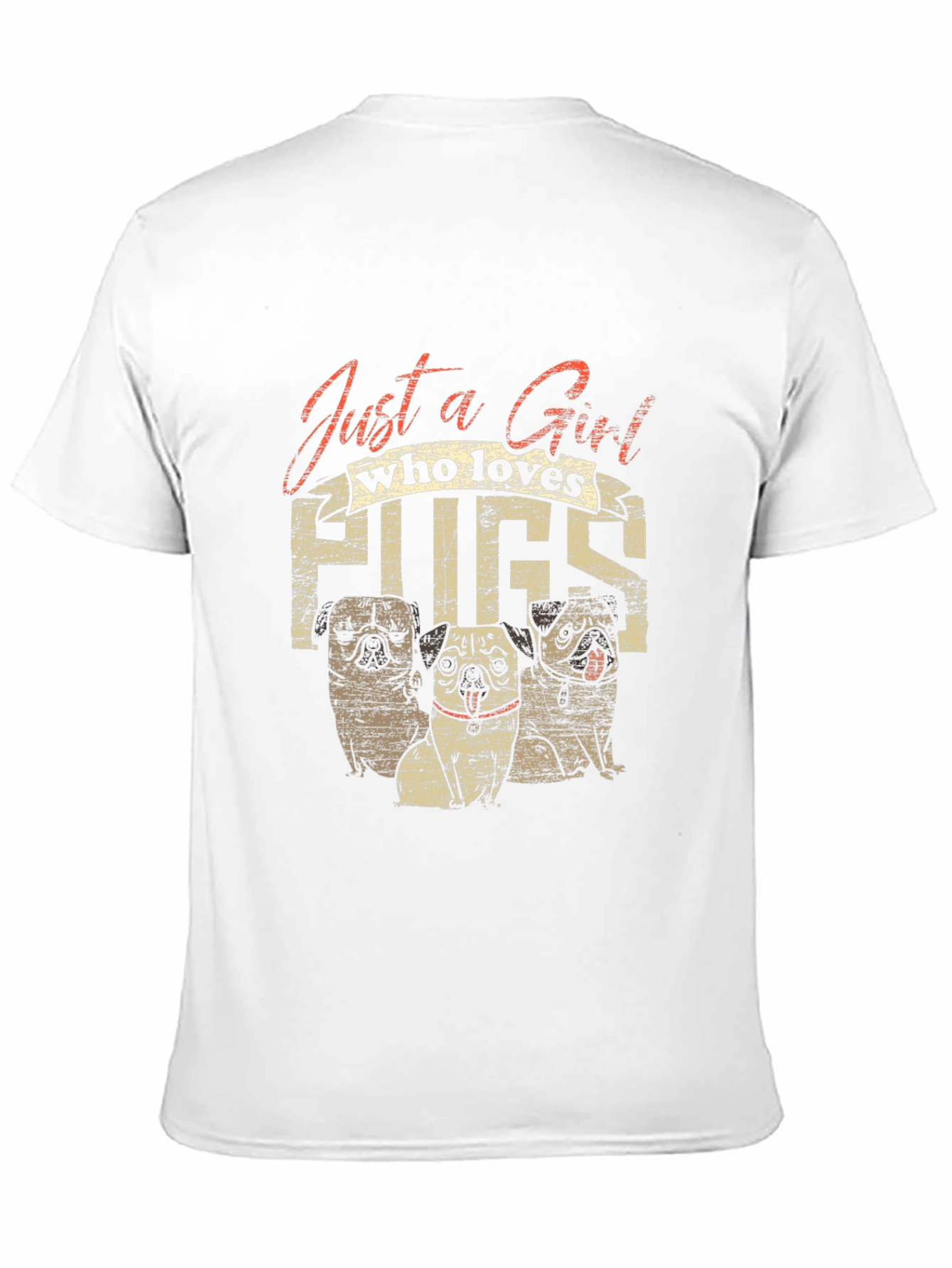 Just a Girl Who Loves Pugs T-Shirt