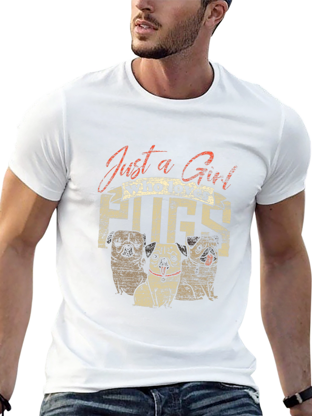 Just a Girl Who Loves Pugs T-Shirt