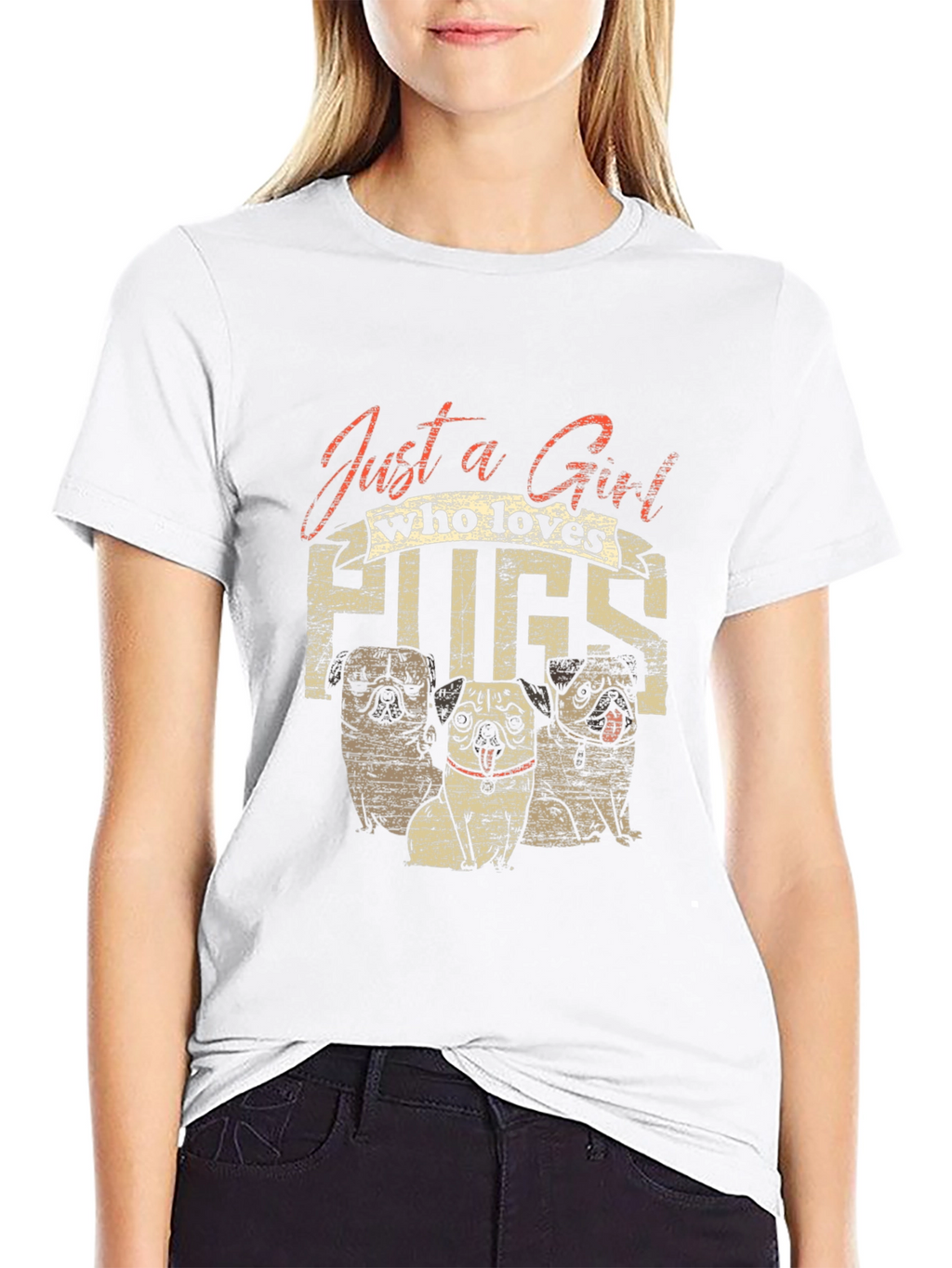 Just a Girl Who Loves Pugs T-Shirt
