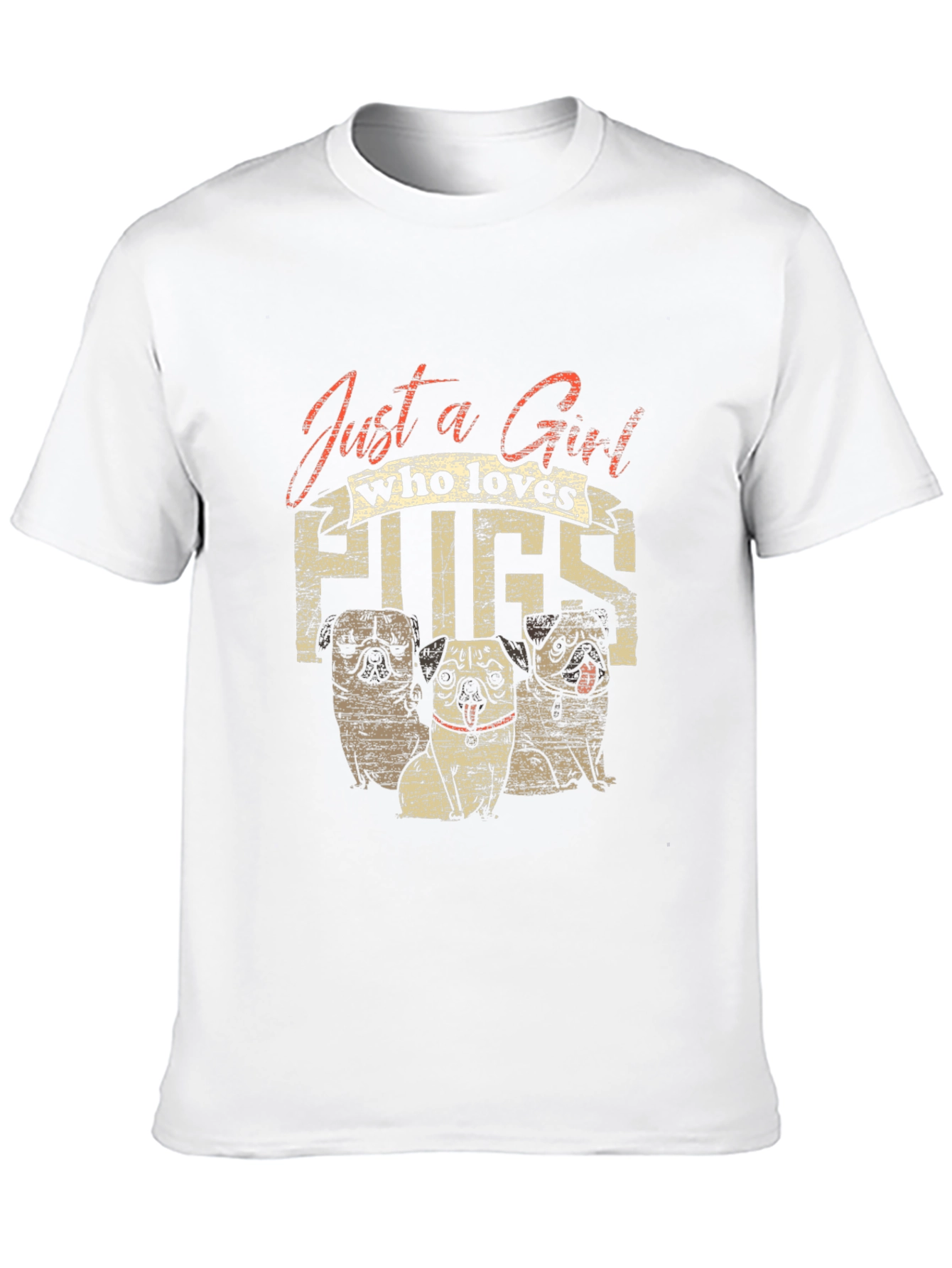 Just a Girl Who Loves Pugs T-Shirt