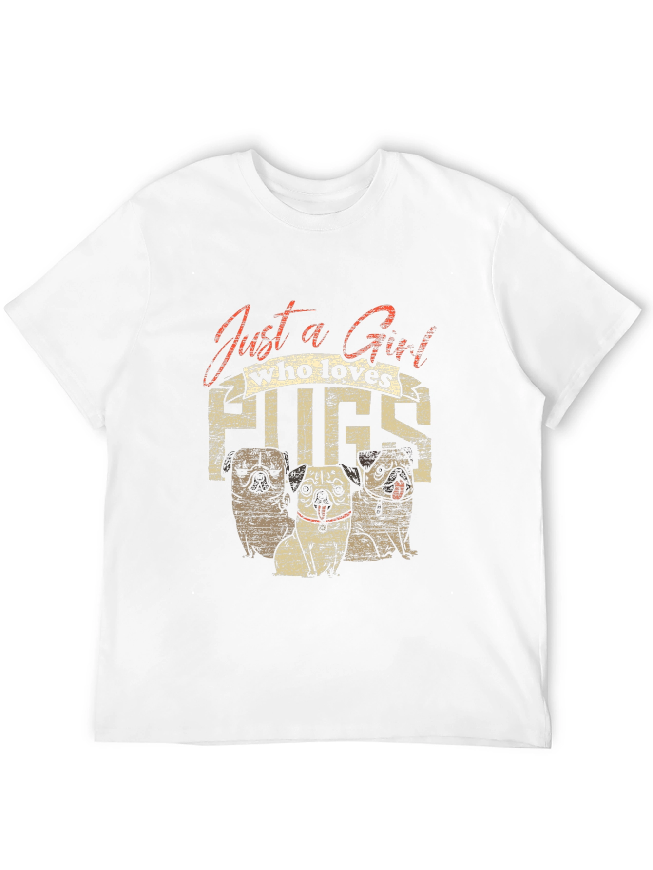 Just a Girl Who Loves Pugs T-Shirt