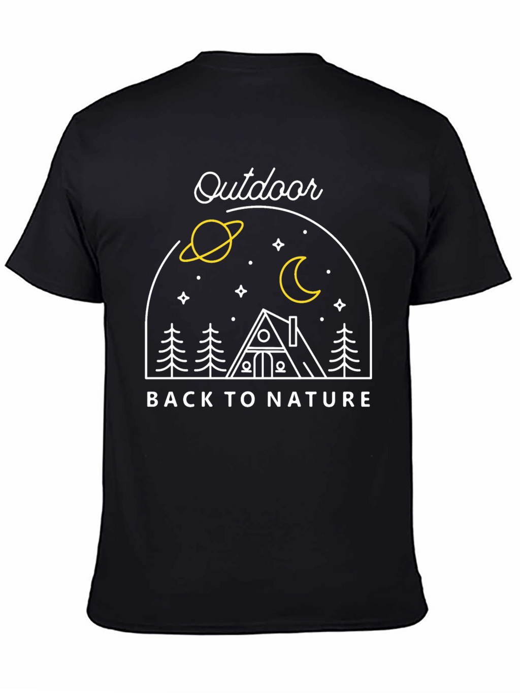 Outdoor Back to Nature Graphic Tee - Black